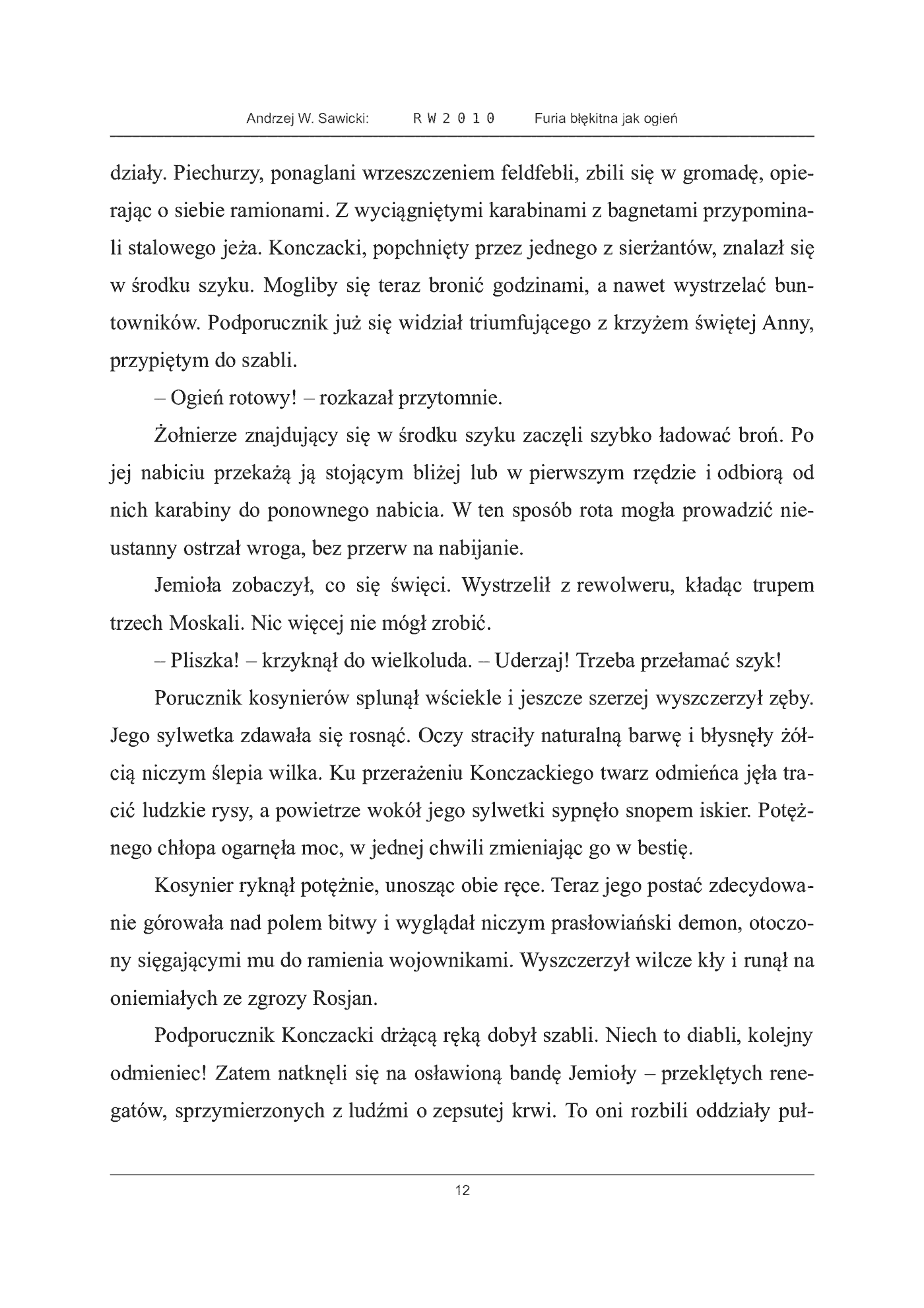 Fragment „Furia błękitna jak ogień” — strona 12 z 30