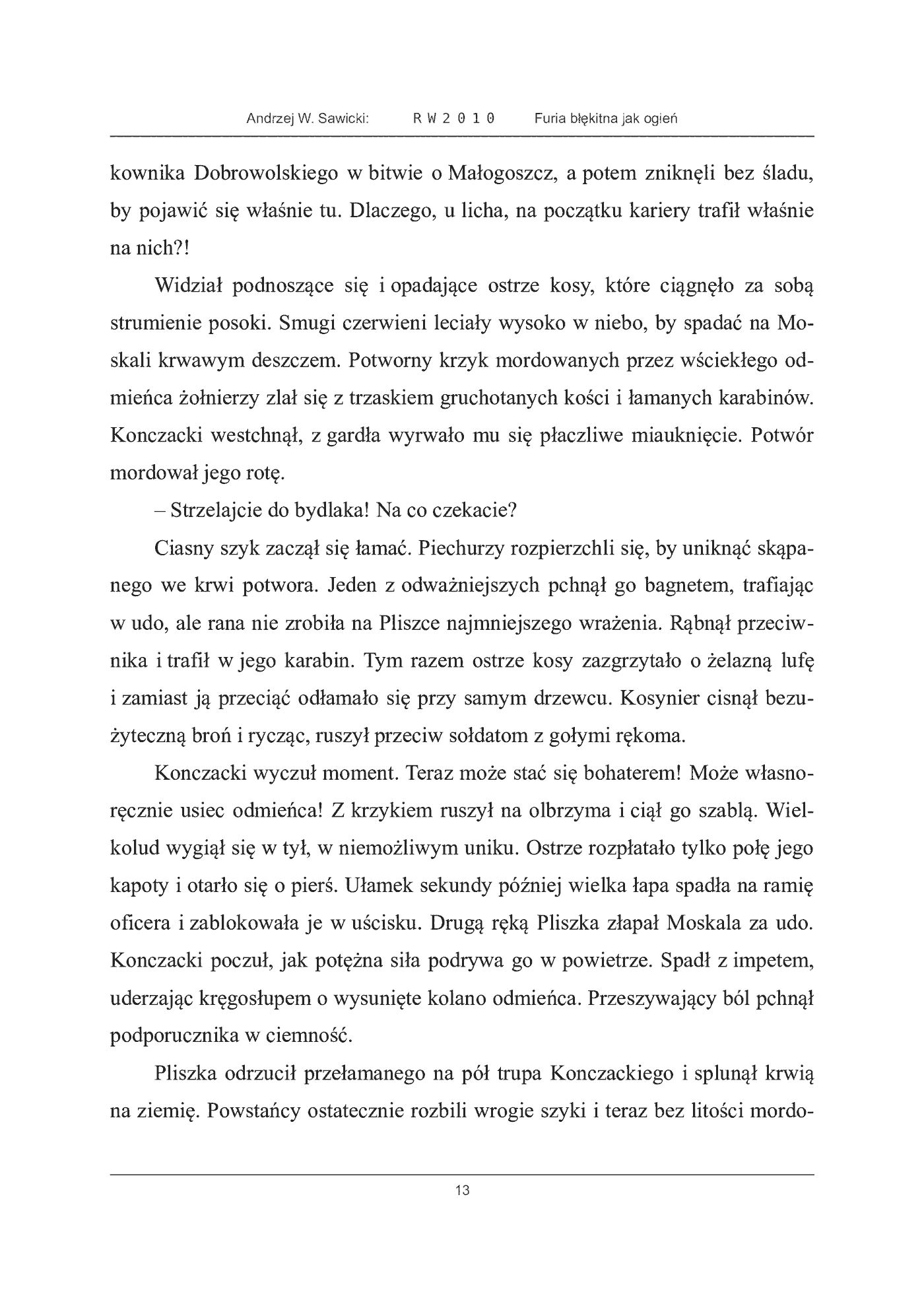 Fragment „Furia błękitna jak ogień” — strona 13 z 30