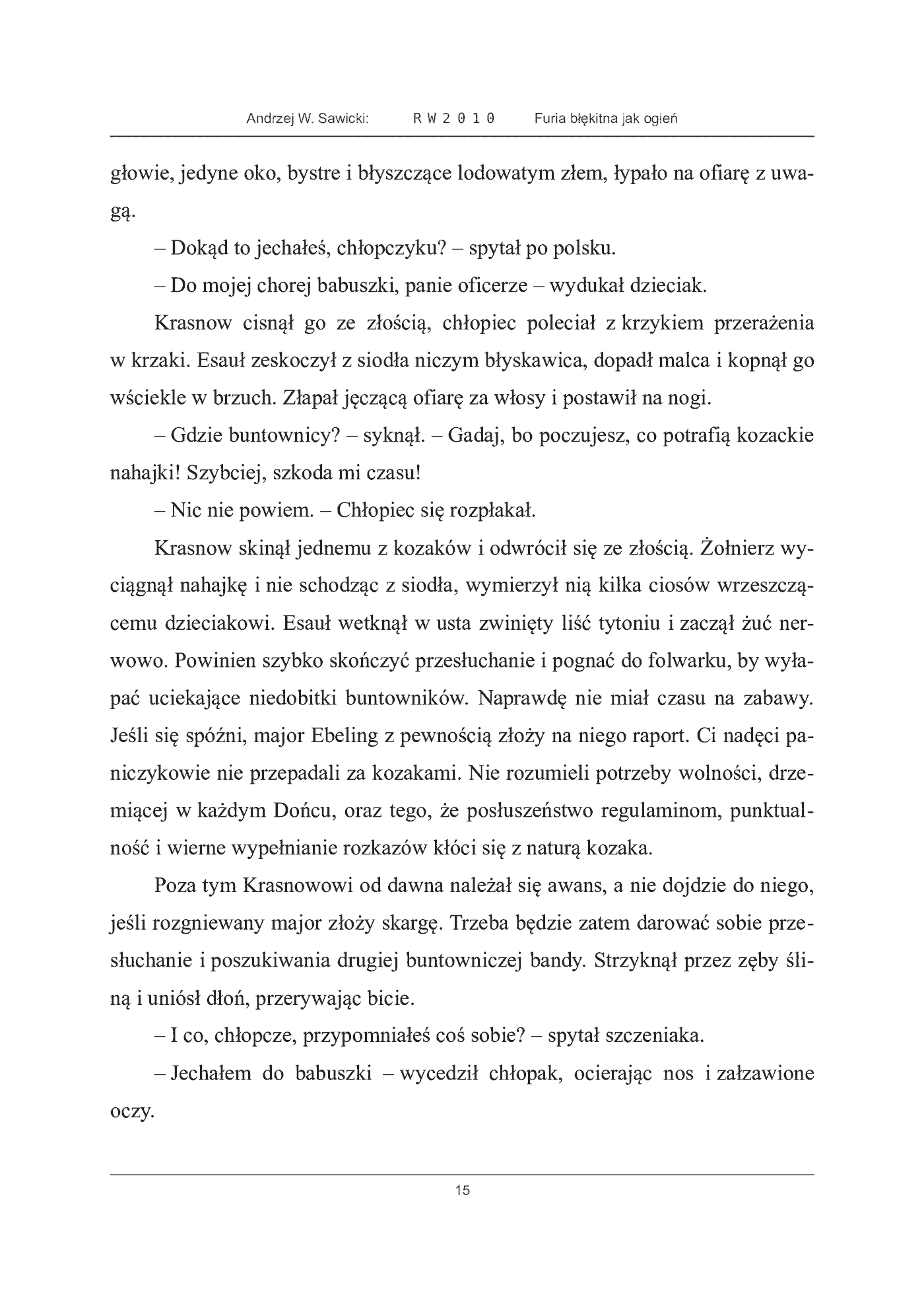 Fragment „Furia błękitna jak ogień” — strona 15 z 30