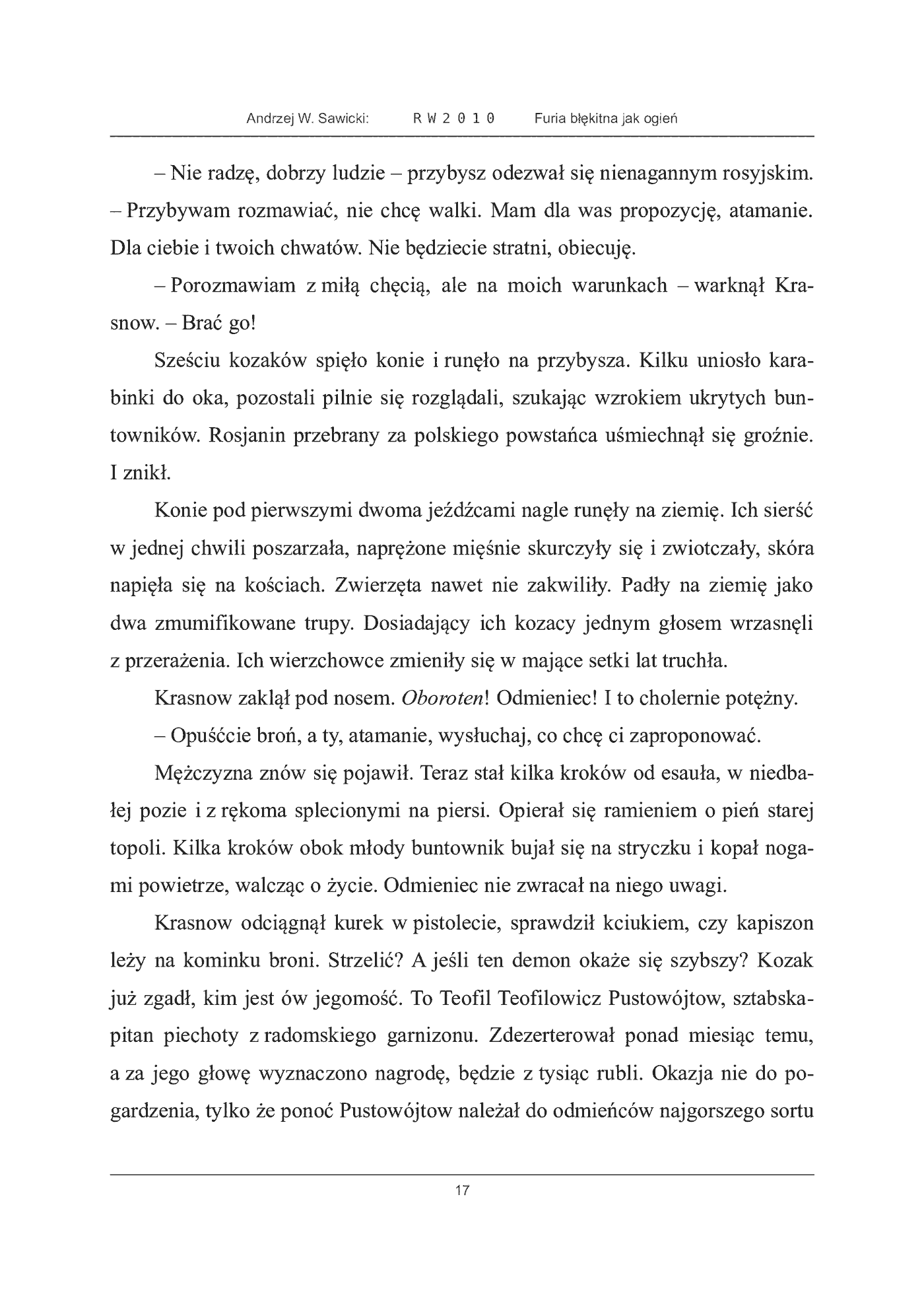 Fragment „Furia błękitna jak ogień” — strona 17 z 30