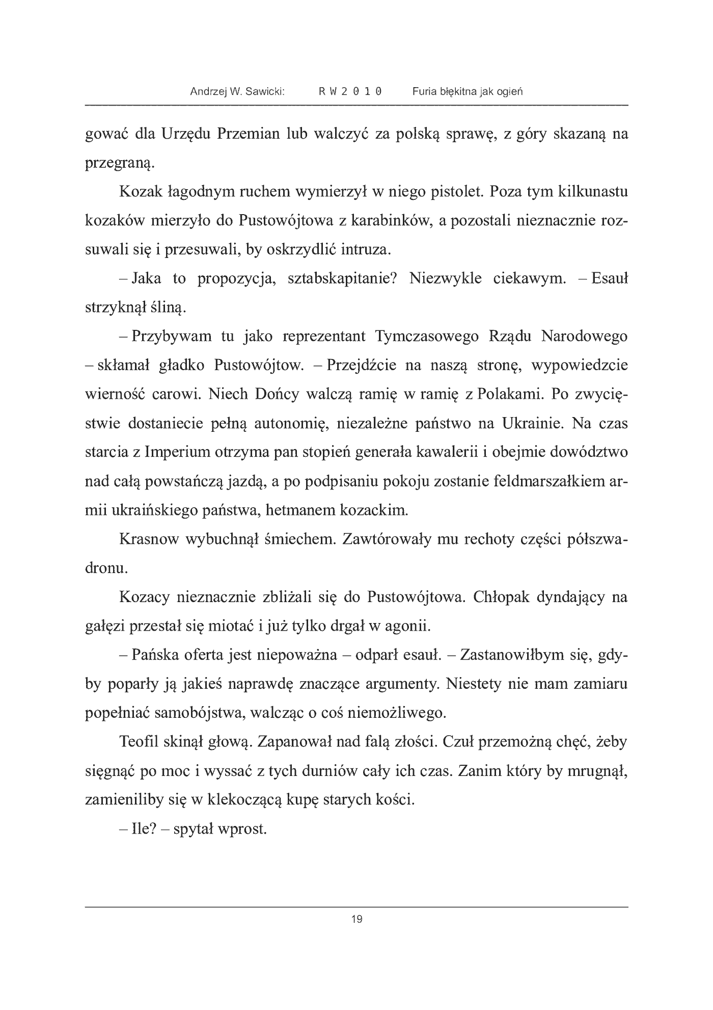 Fragment „Furia błękitna jak ogień” — strona 19 z 30