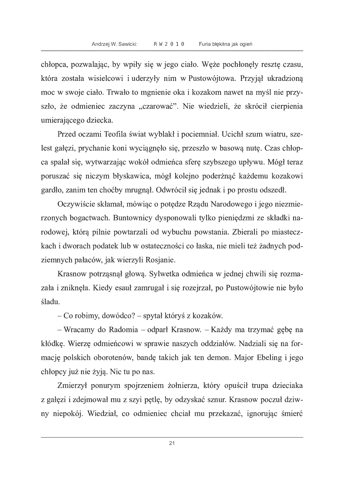 Fragment „Furia błękitna jak ogień” — strona 21 z 30