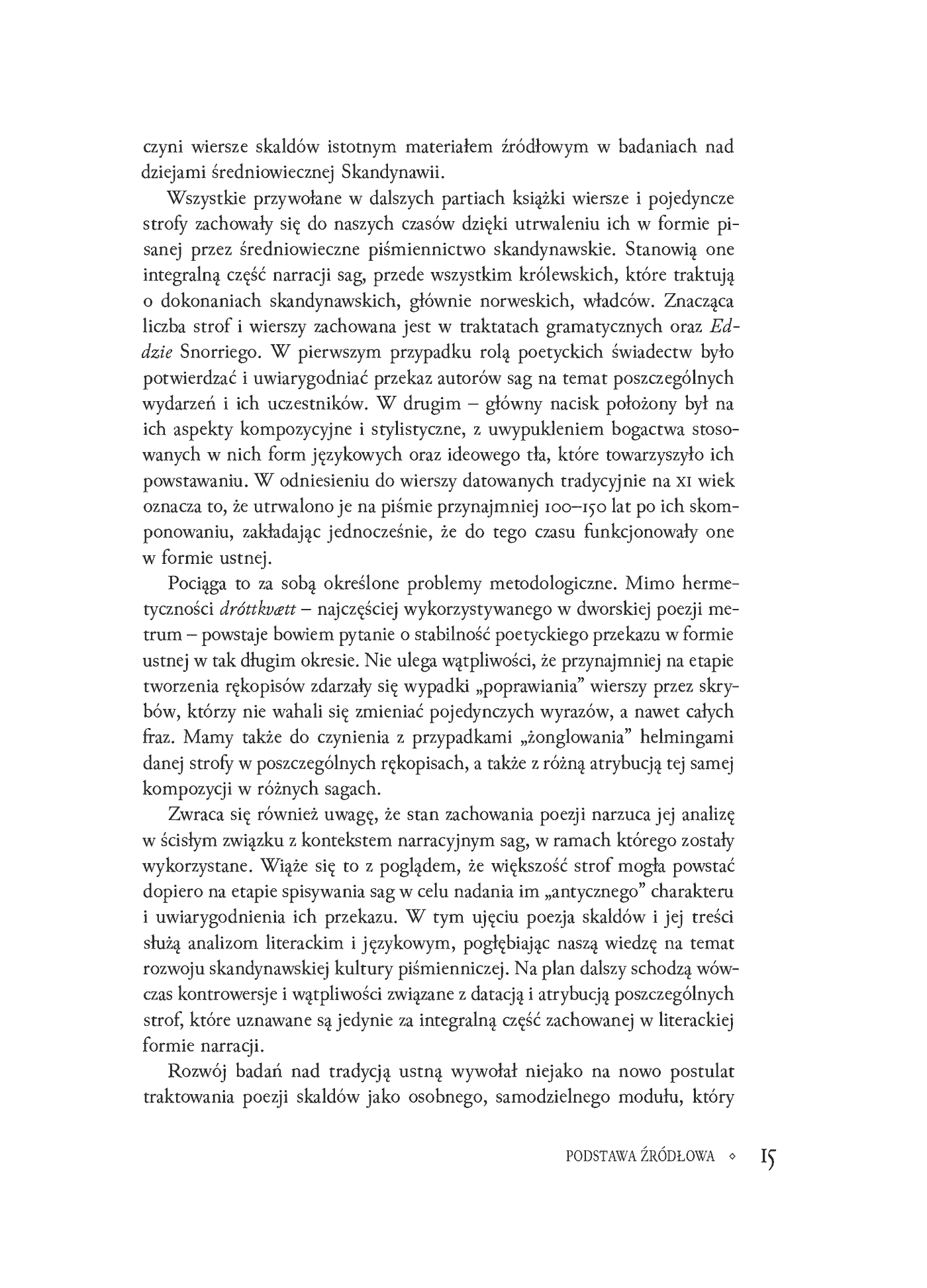 Fragment „Między poezją a polityką. Rozgrywki polityczne w Skandynawii XI wieku w świetle poezji ówczesnych skaldów” — strona 15 z 30