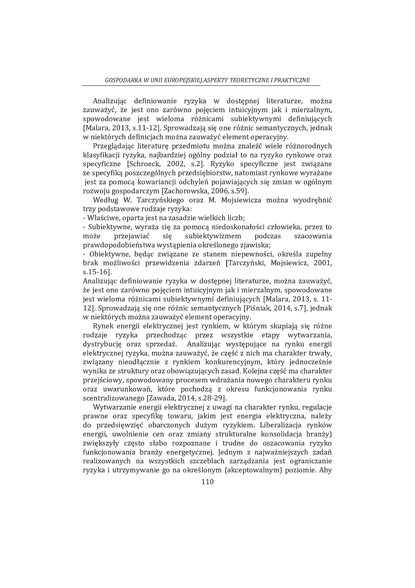 Fragment „Gospodarka w Unii Europejskiej. Aspekty teoretyczne i praktyczne. Monografia wieloautorska. Błażej Kmieciak, Wojciech Janik, Katarzyna Szara, Monika Piśniak, Ireneusz Miciuła, Natalia Konopińska” — strona 3 z 20