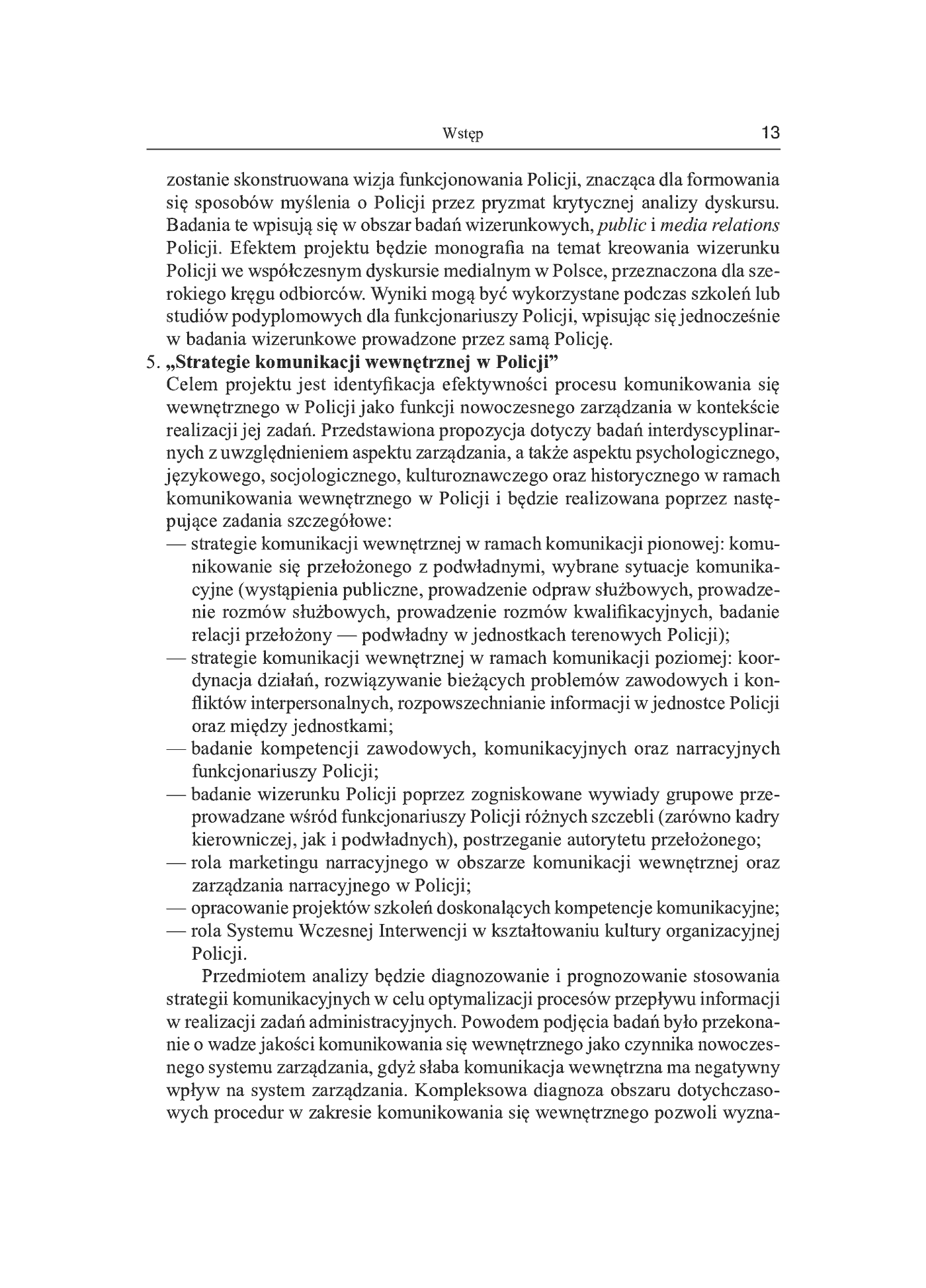Fragment „Doskonalenie lokalne w Policji a współpraca z podmiotami zewnętrznymi. Efekt synergii” — strona 13 z 20