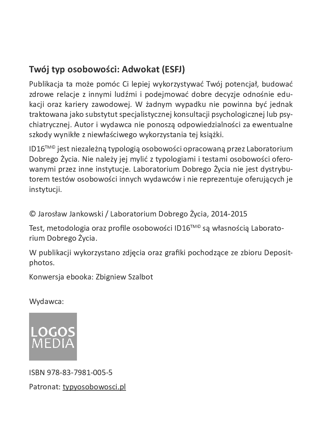 Fragment „Twój typ osobowości: Adwokat (ESFJ)” — strona 3 z 12