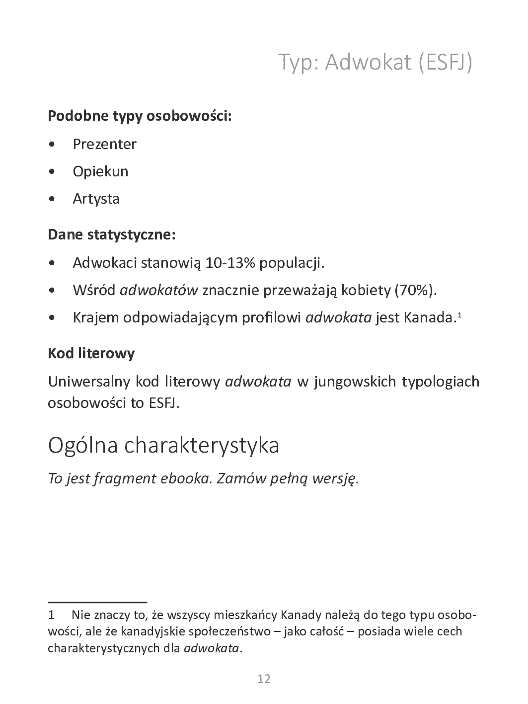 Fragment „Twój typ osobowości: Adwokat (ESFJ)” — strona 12 z 12
