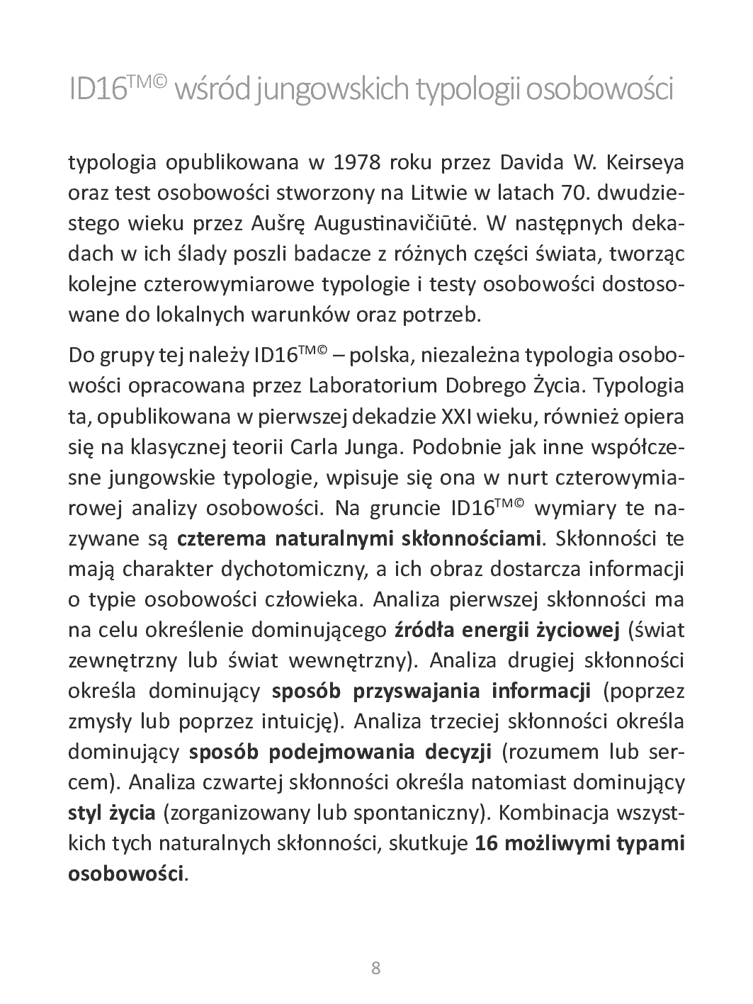 Fragment „Twój typ osobowości: Inspektor (ISTJ)” — strona 8 z 12