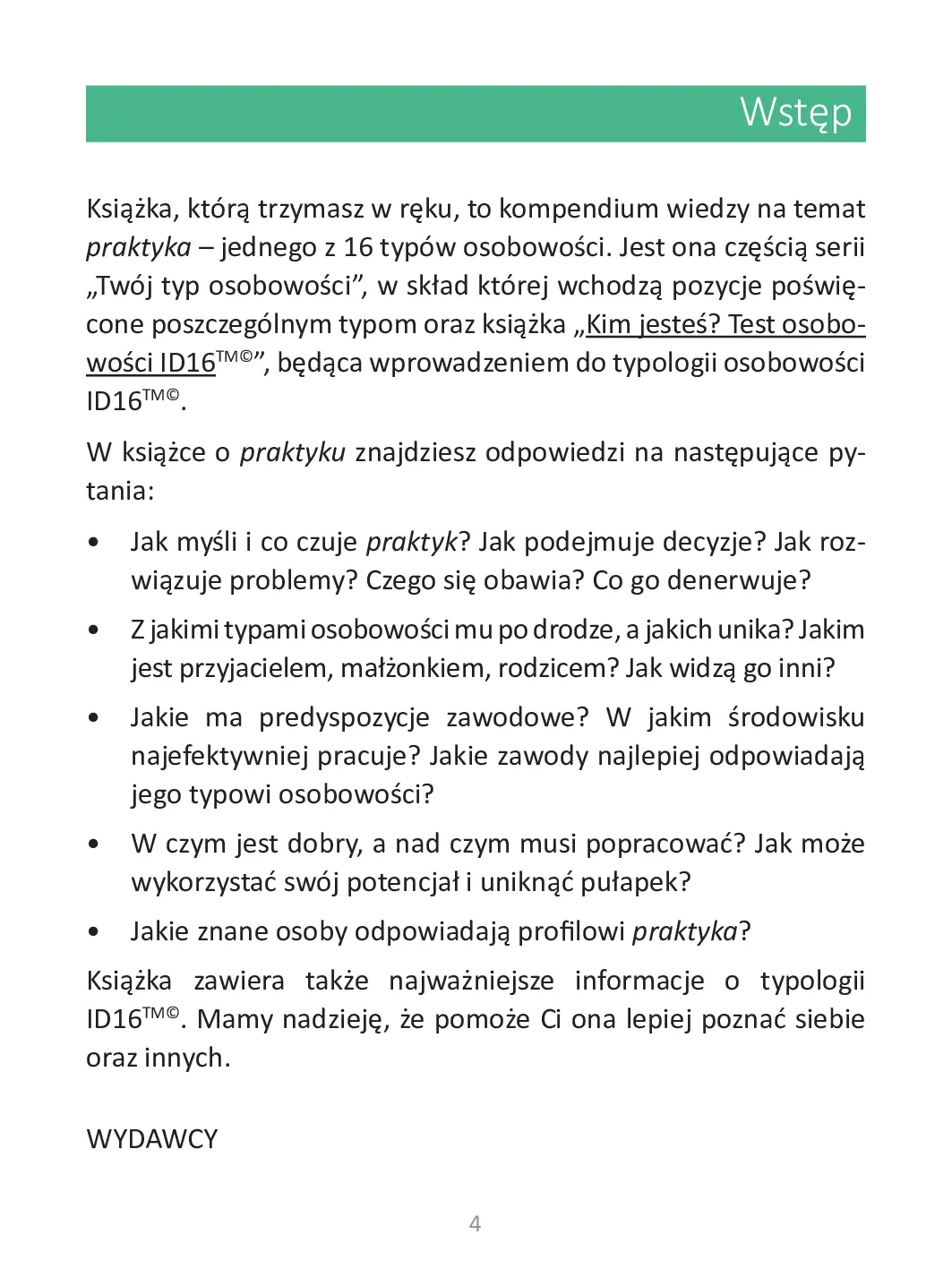 Fragment „Twój typ osobowości: Prezenter (ESFP)” — strona 4 z 12
