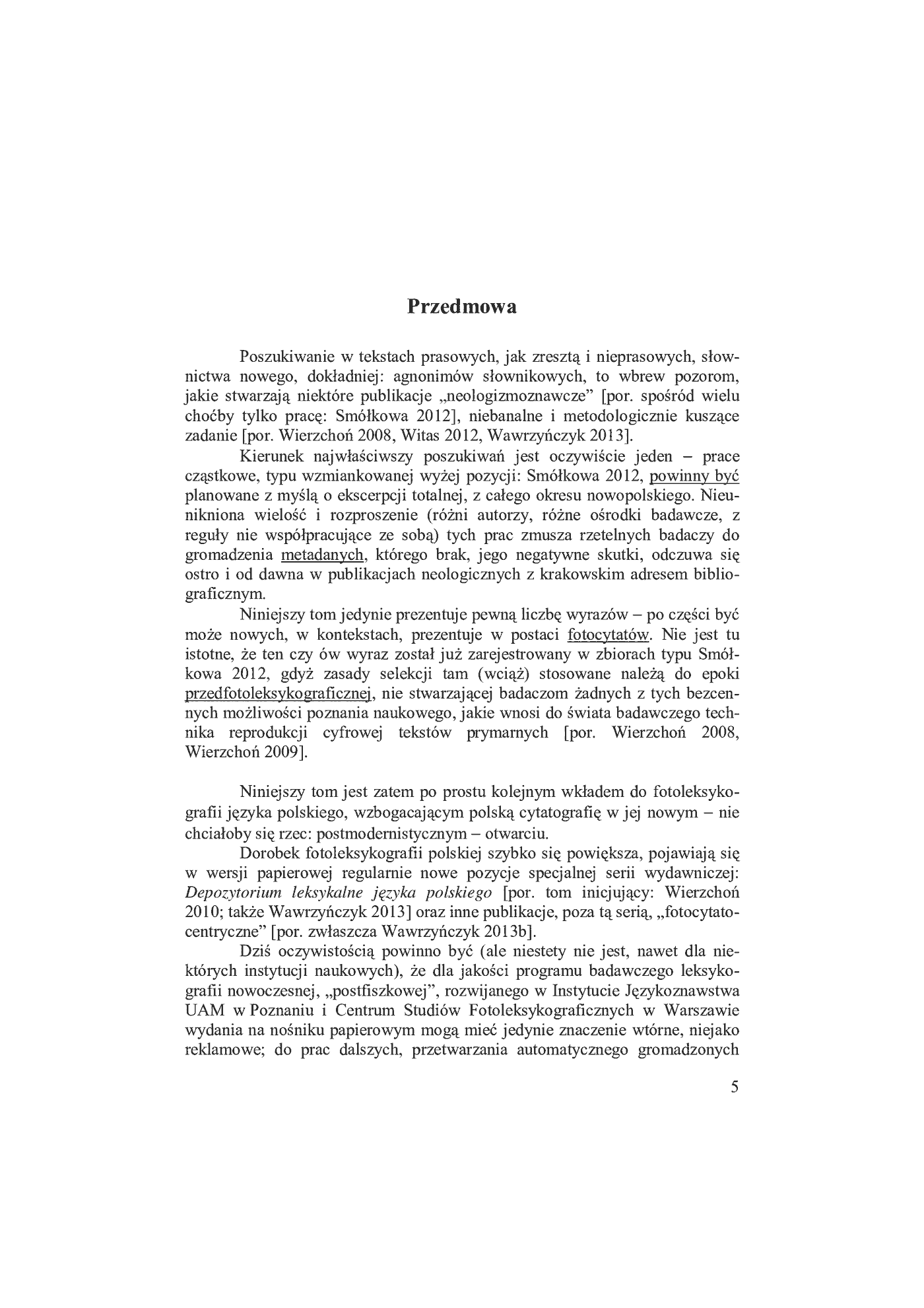 Fragment „W poszukiwaniu nowego słownictwa polskiego Materiały z prasy lat 2011-2013 fotodokumentacja” — strona 5 z 30