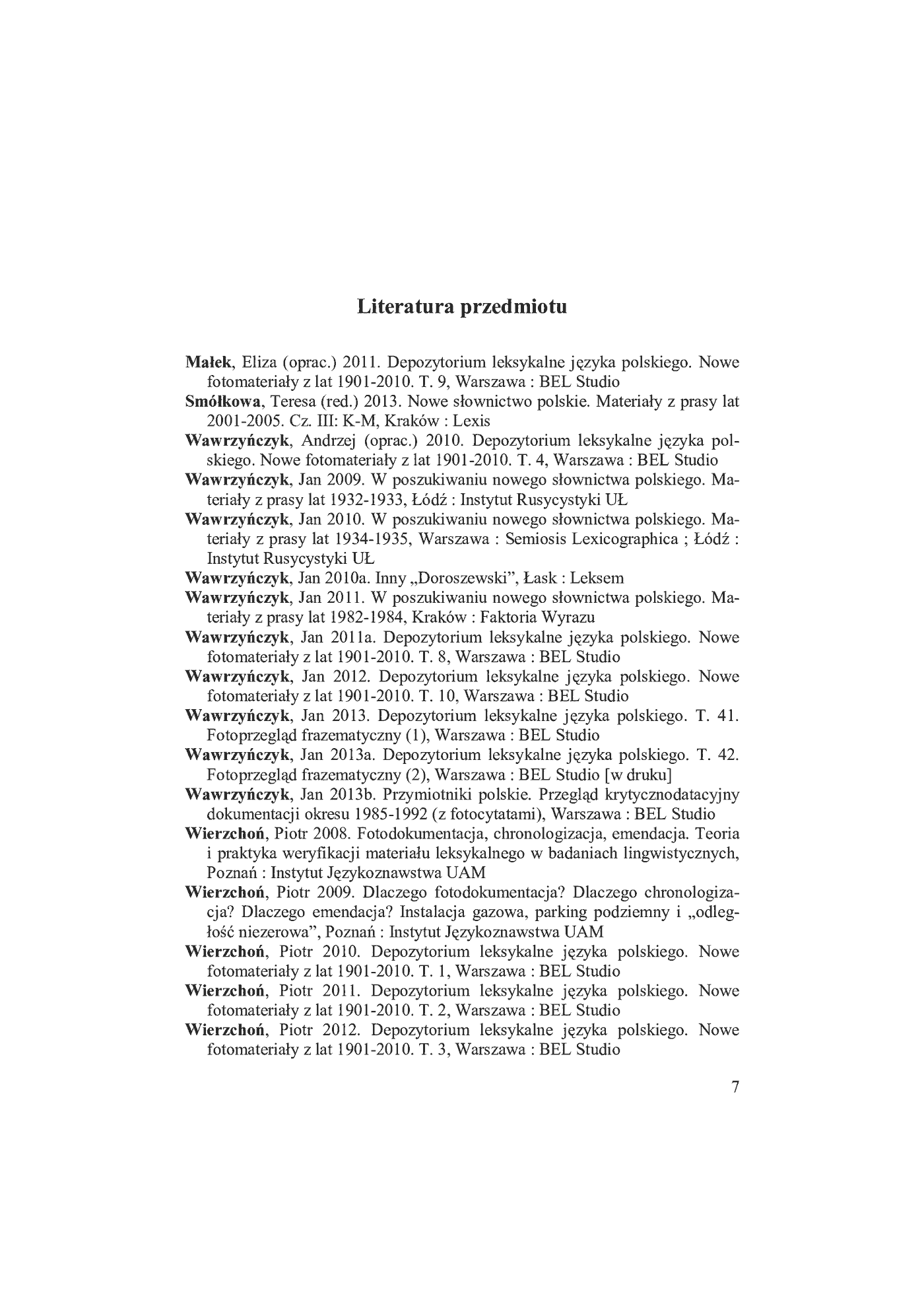 Fragment „W poszukiwaniu nowego słownictwa polskiego Materiały z prasy lat 2011-2013 fotodokumentacja” — strona 7 z 30
