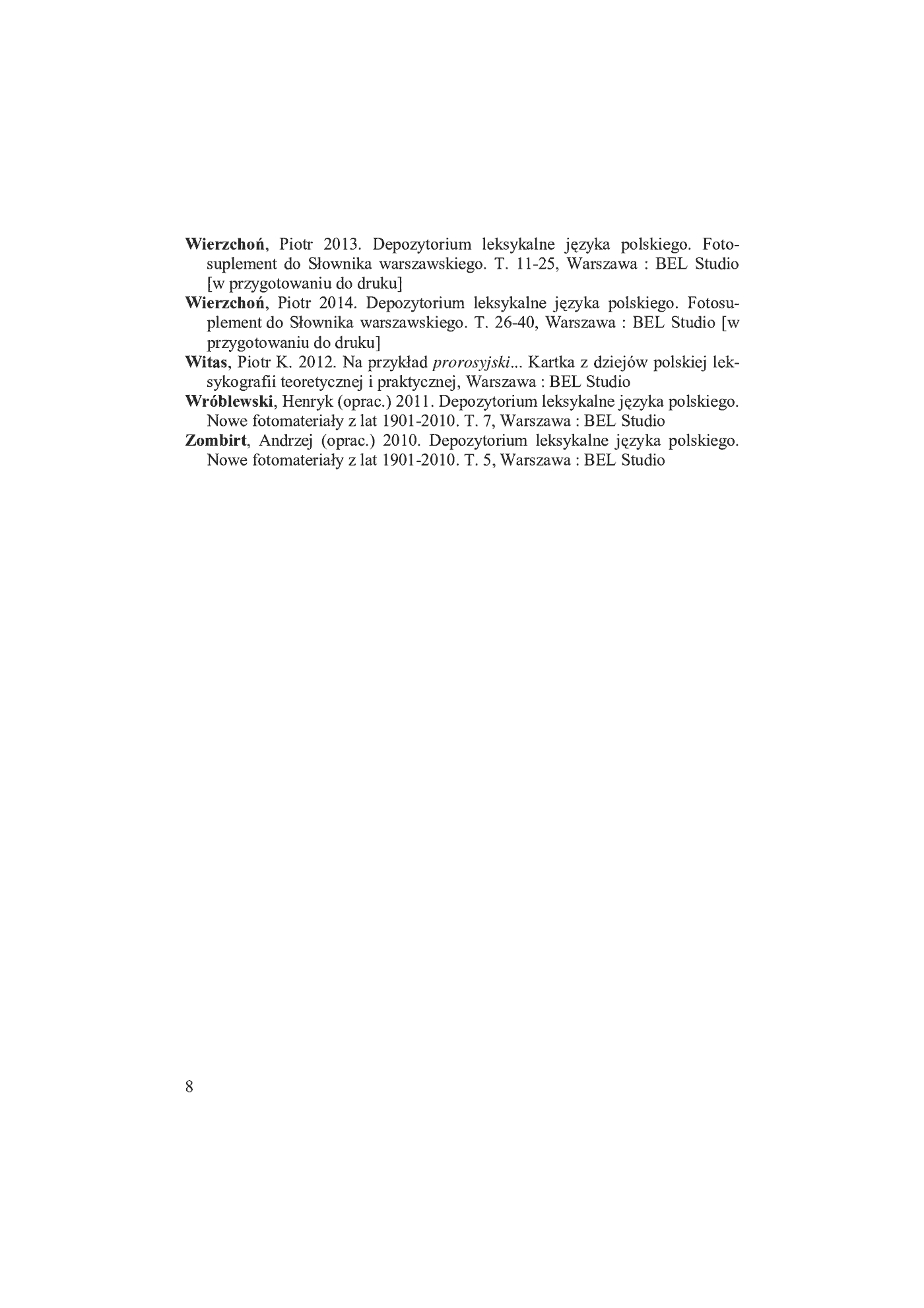 Fragment „W poszukiwaniu nowego słownictwa polskiego Materiały z prasy lat 2011-2013 fotodokumentacja” — strona 8 z 30