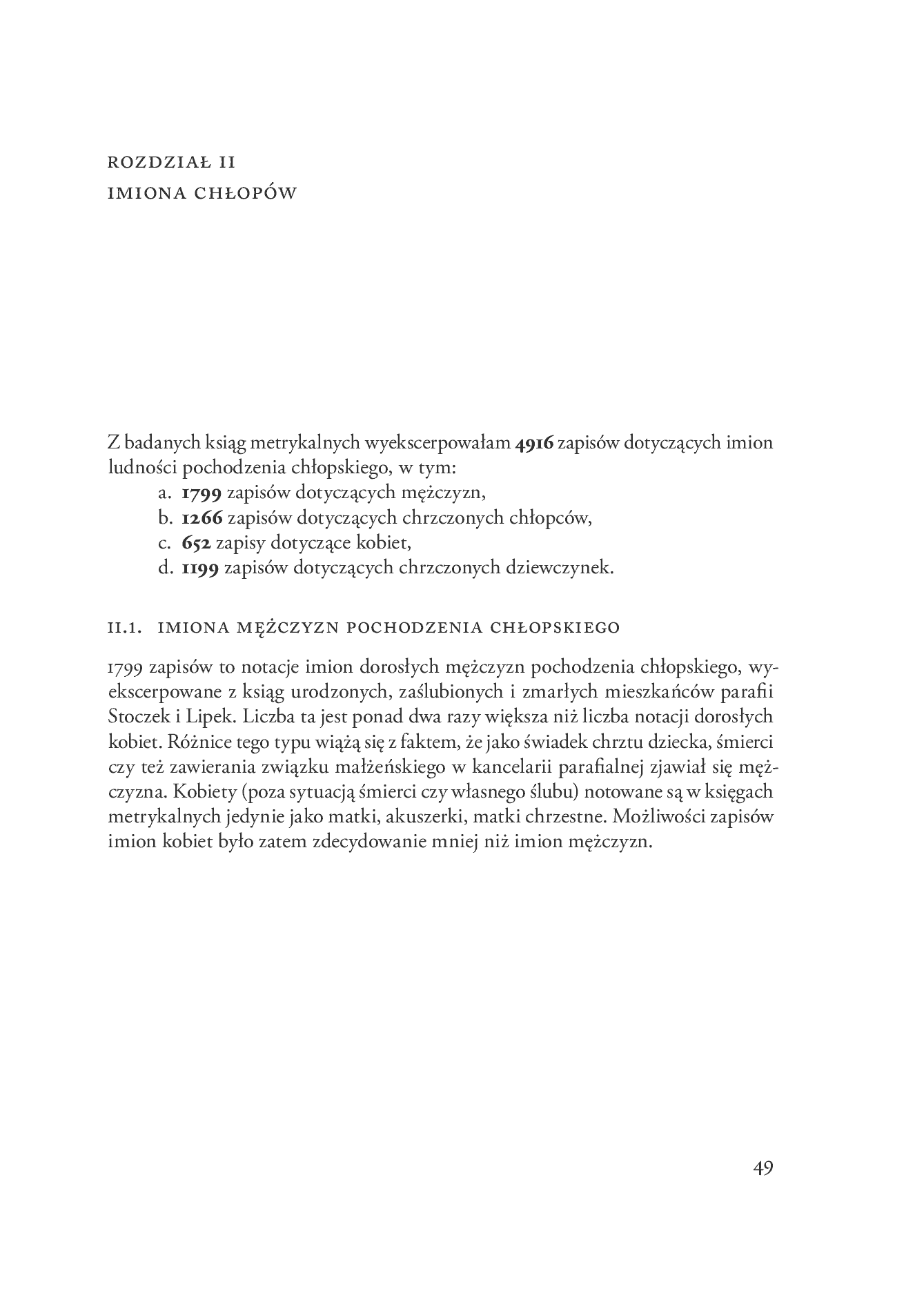 Fragment „Antroponimia historycznego pogranicza mazowiecko-podlaskiego w XVIII wieku na przykładzie parafii Stoczek w ówczesnym dekanacie kamieńczykowskim” — strona 1 z 7