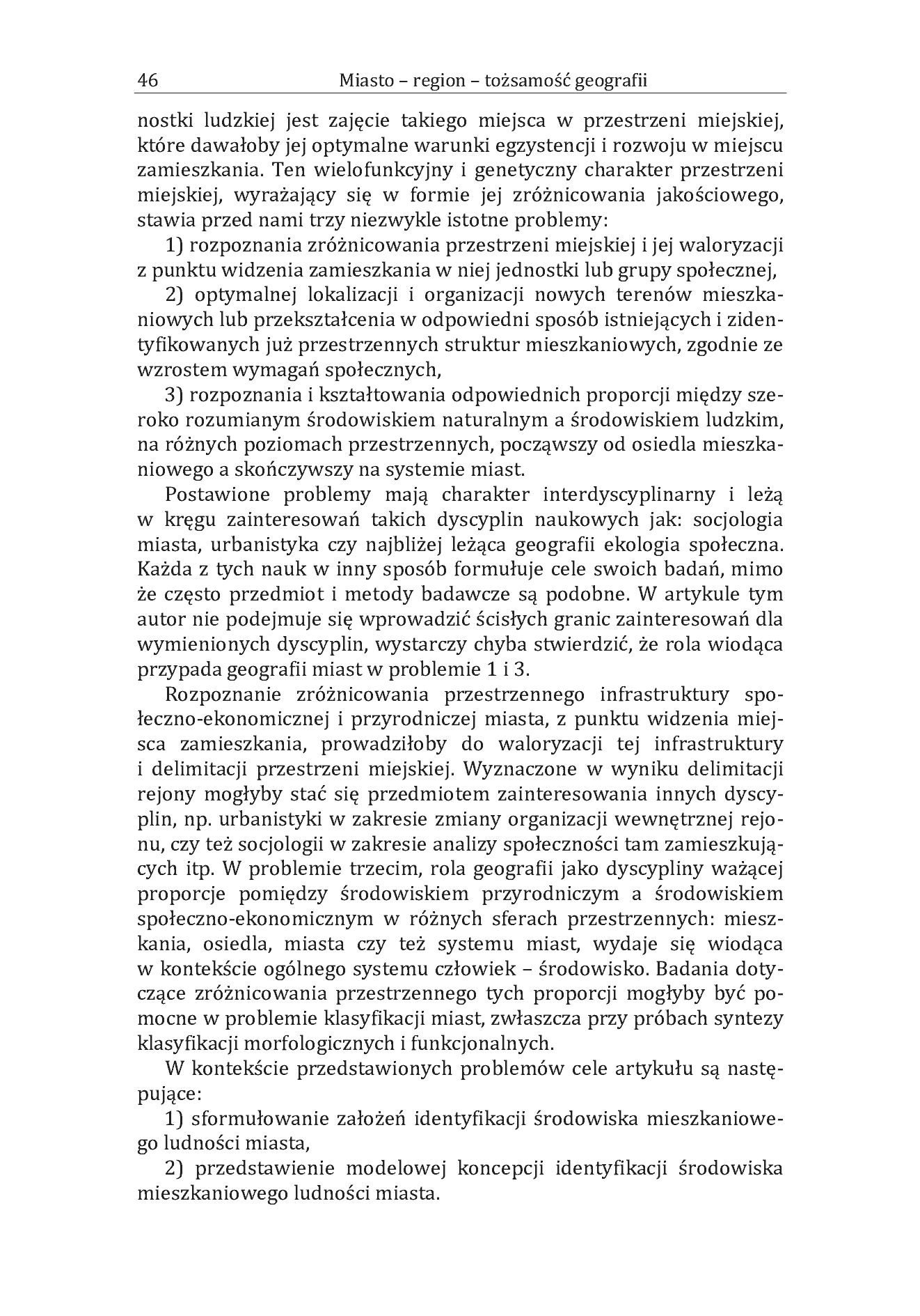 Fragment „Miasto - region - tożsamość geografii. Wybór prac Andrzeja Suliborskiego” — strona 13 z 17