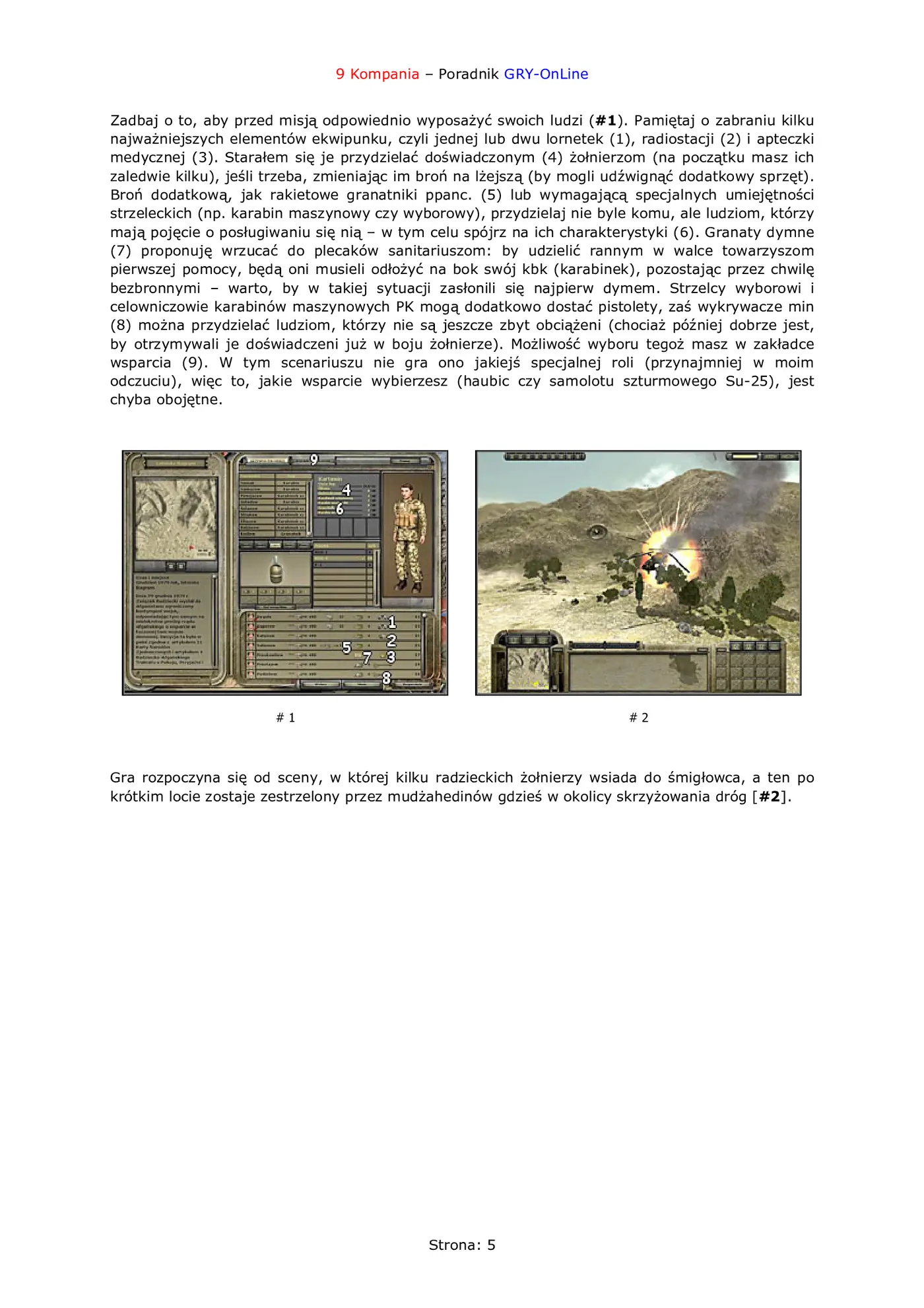 Fragment „9 Kompania - poradnik do gry” — strona 6 z 8