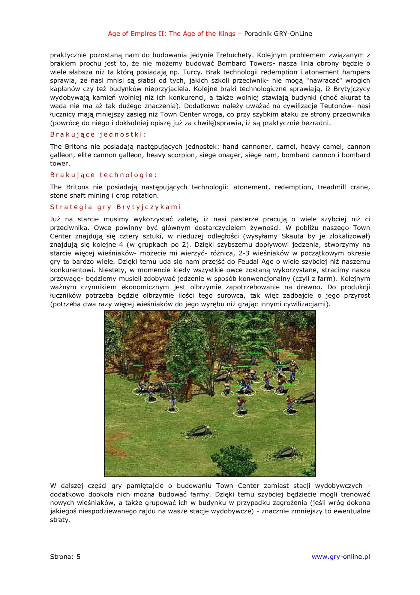 Fragment „Age of Empires II: The Age of the Kings - Multiplayer - poradnik do gry” — strona 6 z 8
