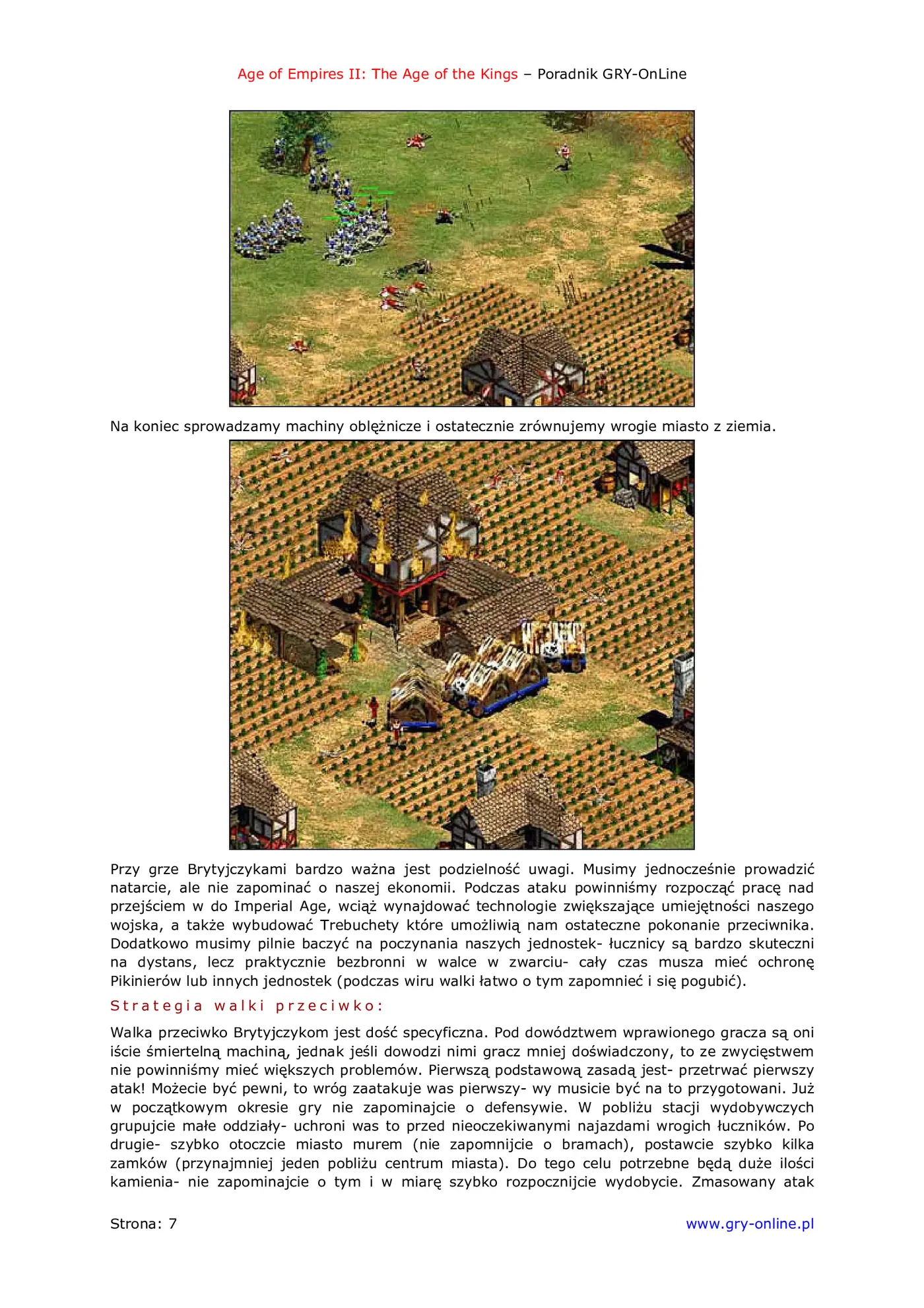 Fragment „Age of Empires II: The Age of the Kings - Multiplayer - poradnik do gry” — strona 8 z 8