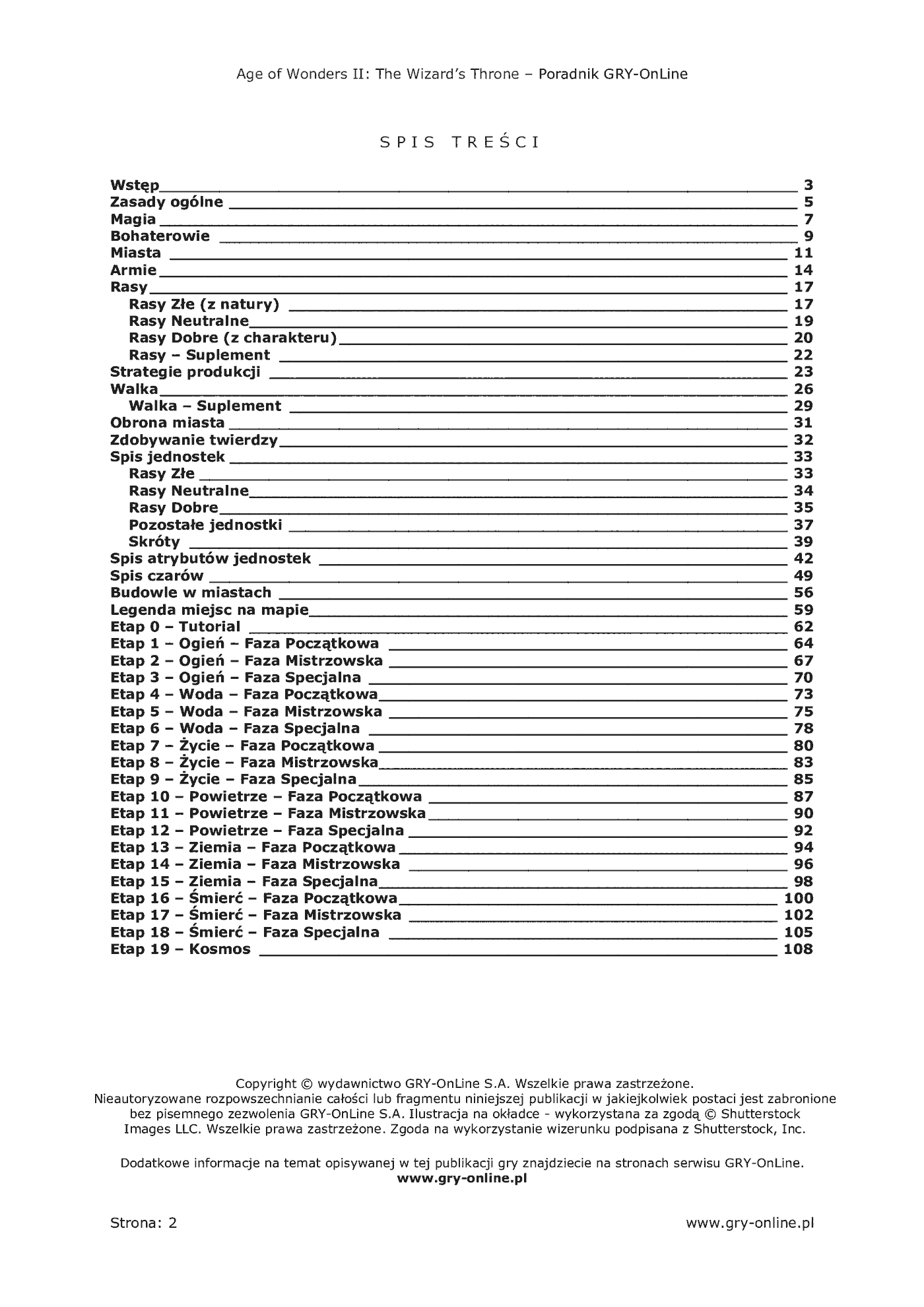 Fragment „Age of Wonders II: Tron Czarnoksiężnika - poradnik do gry” — strona 3 z 8