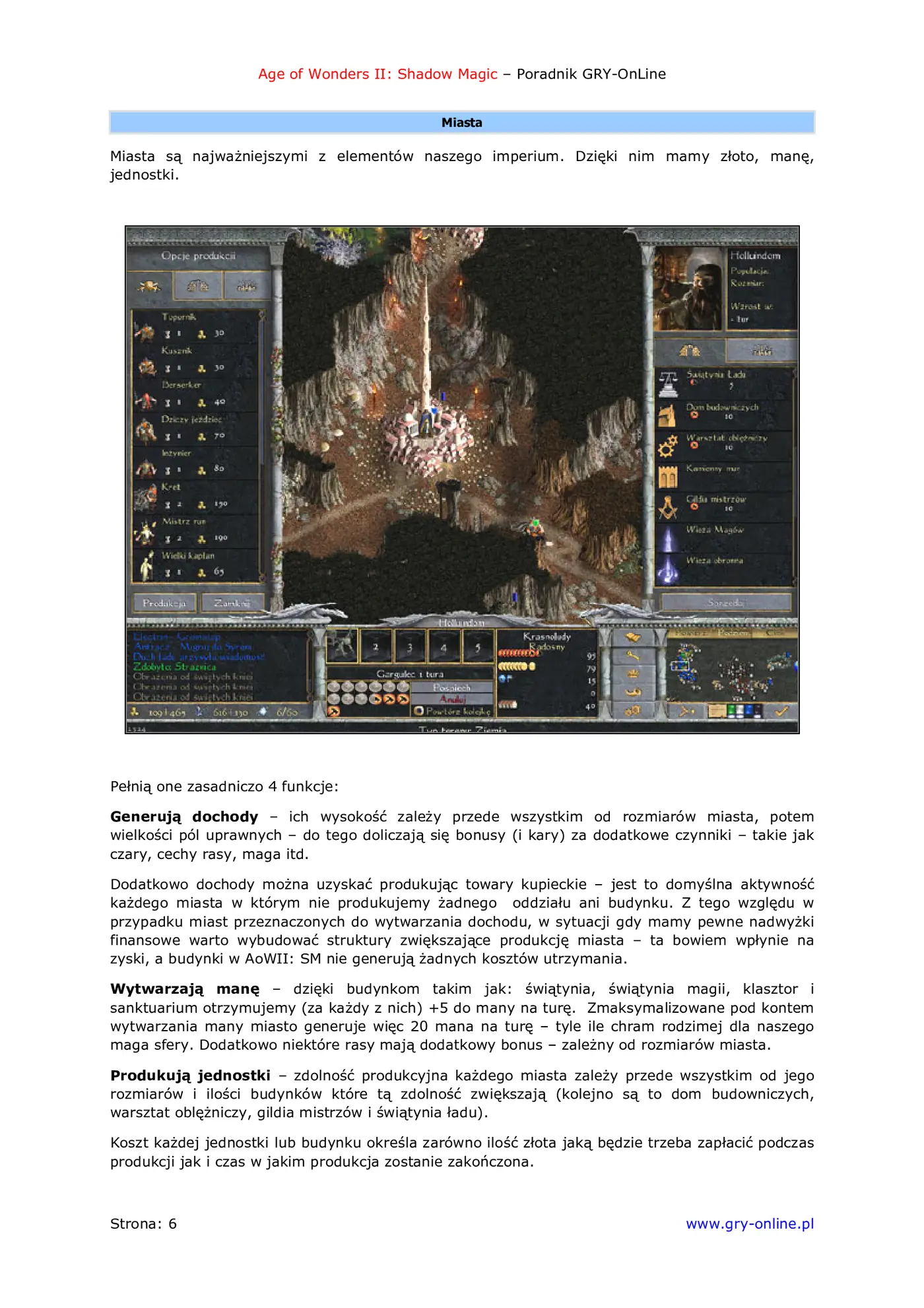 Fragment „Age of Wonders: Magia Cienia - poradnik do gry” — strona 7 z 8