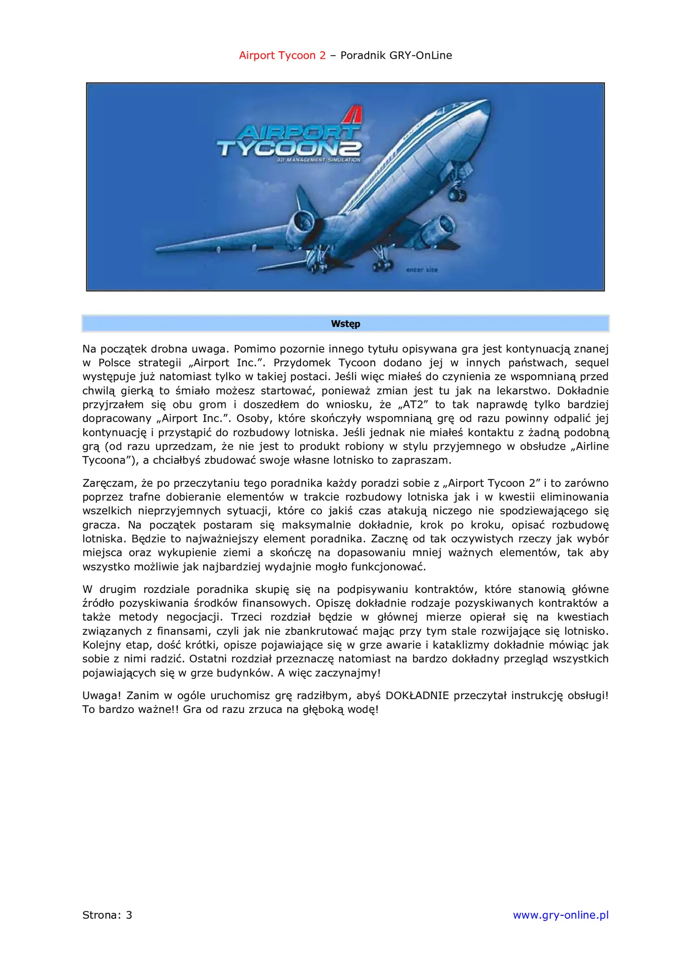 Fragment „Airport Tycoon 2 - poradnik do gry” — strona 4 z 8