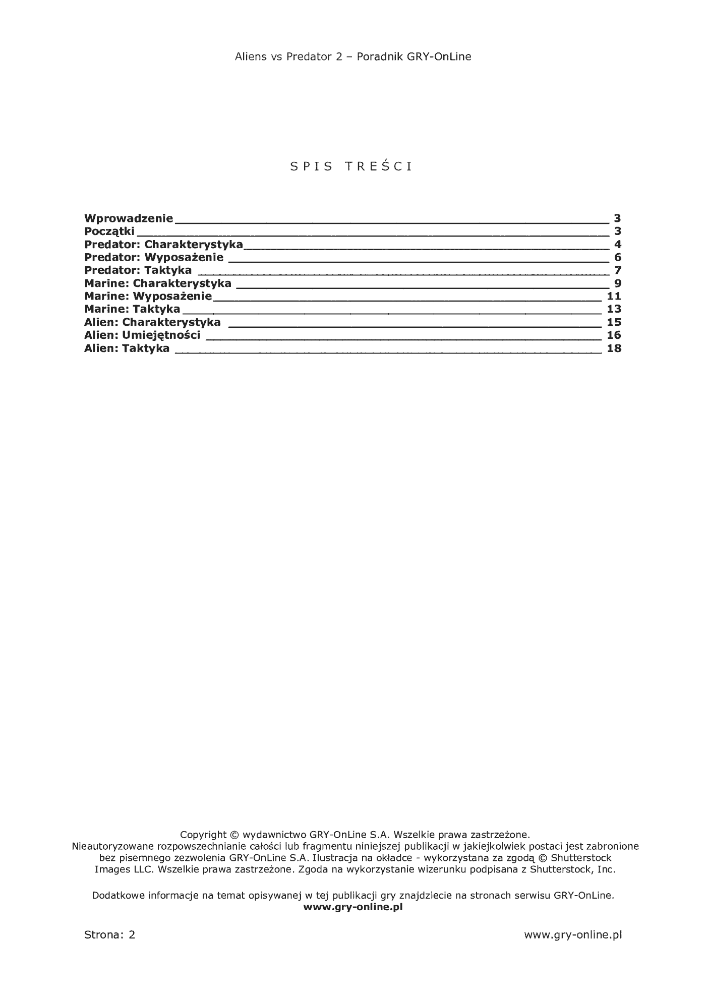 Fragment „Aliens vs Predator 2 - poradnik do gry” — strona 3 z 8