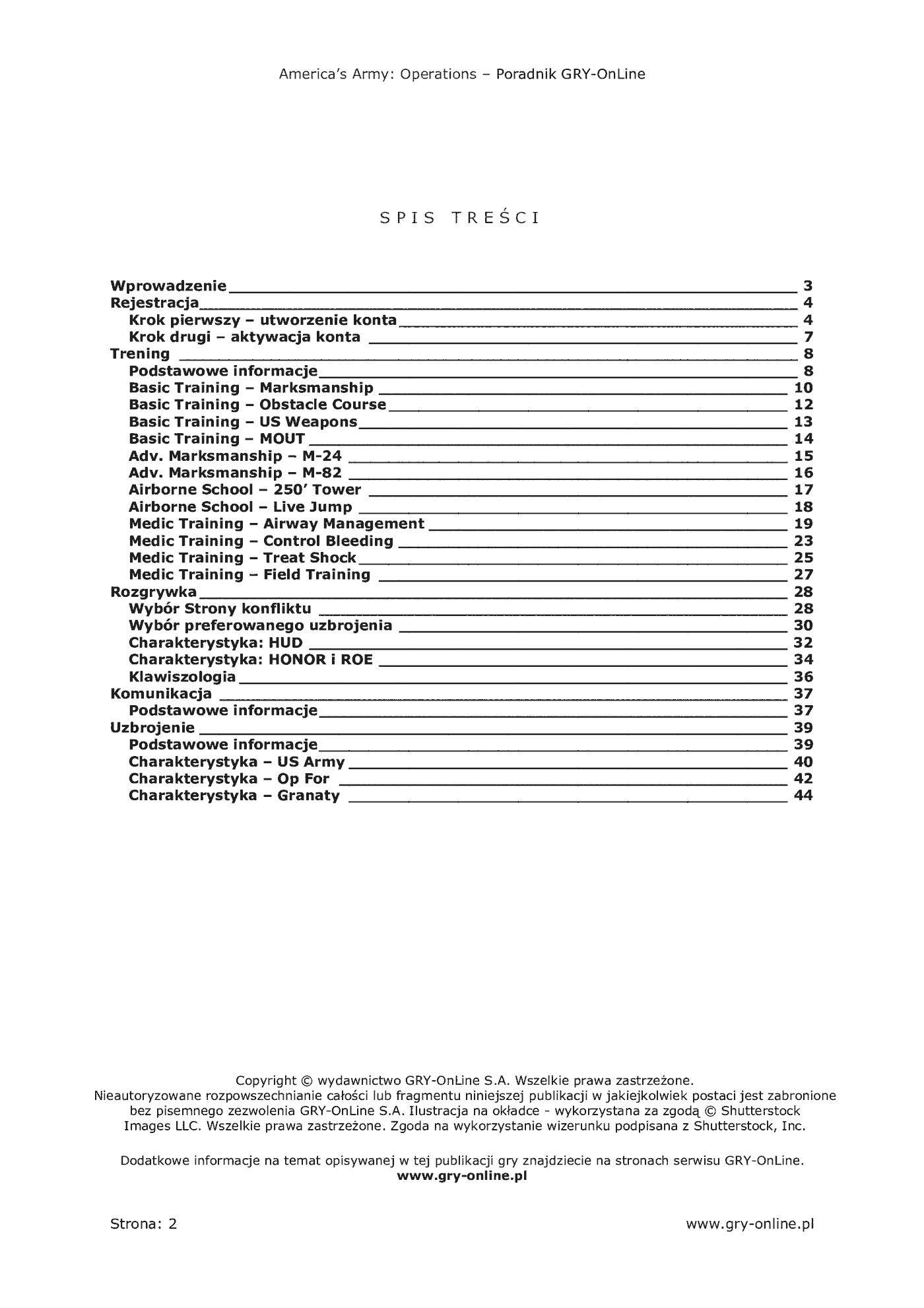 Fragment „America's Army: Operations - poradnik do gry” — strona 3 z 8