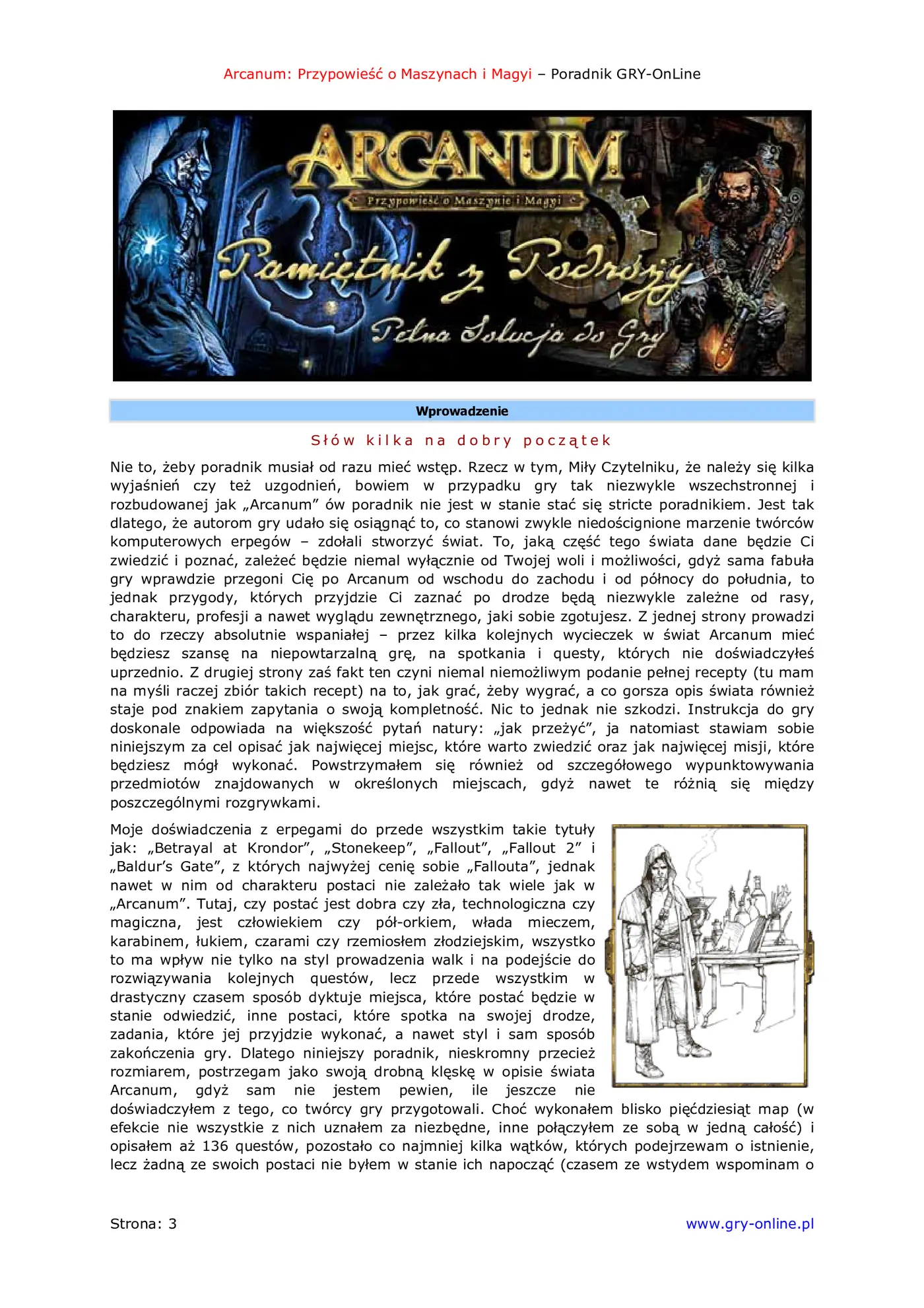 Fragment „Arcanum: Przypowieść o Maszynach i Magyi - poradnik do gry” — strona 4 z 8