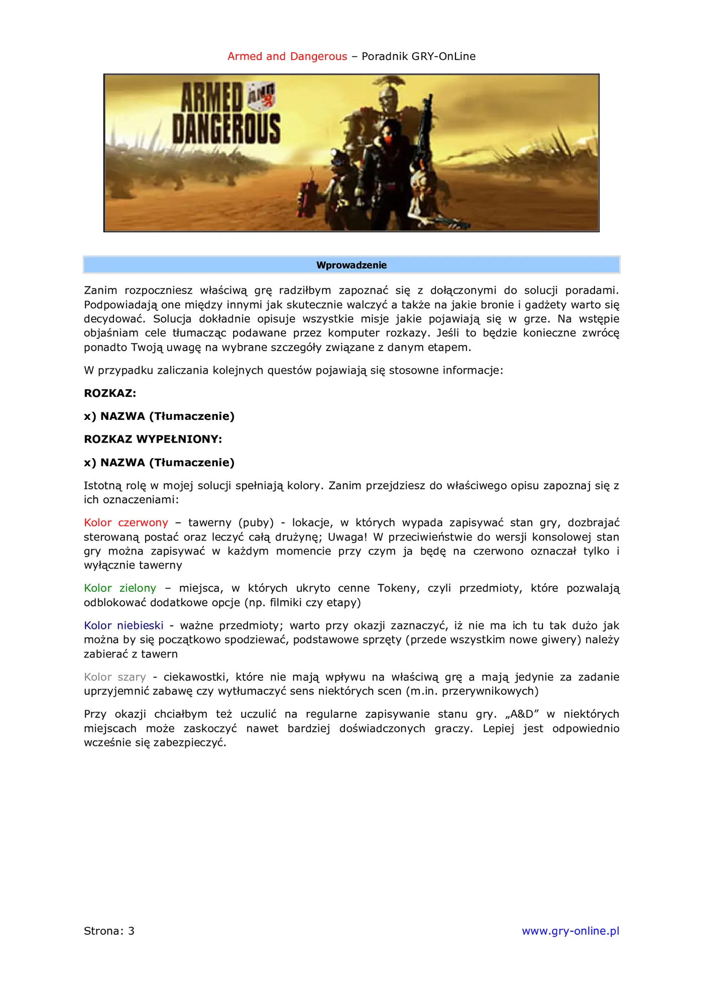 Fragment „Armed Dangerous - poradnik do gry” — strona 4 z 8