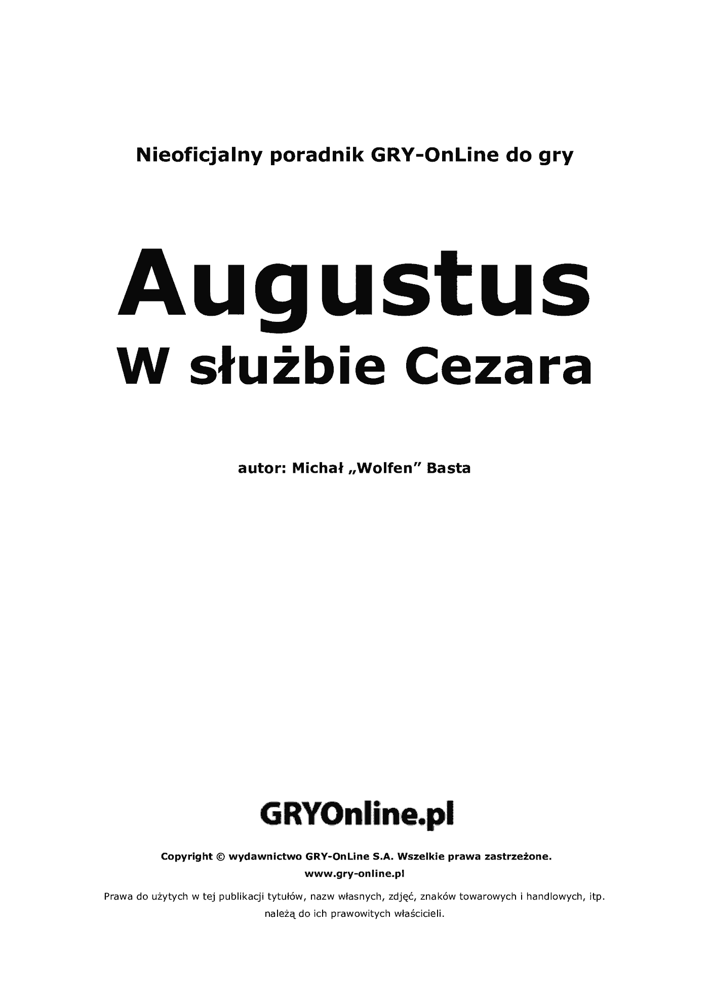 Fragment „Augustus: W służbie Cezara - poradnik do gry” — strona 2 z 8
