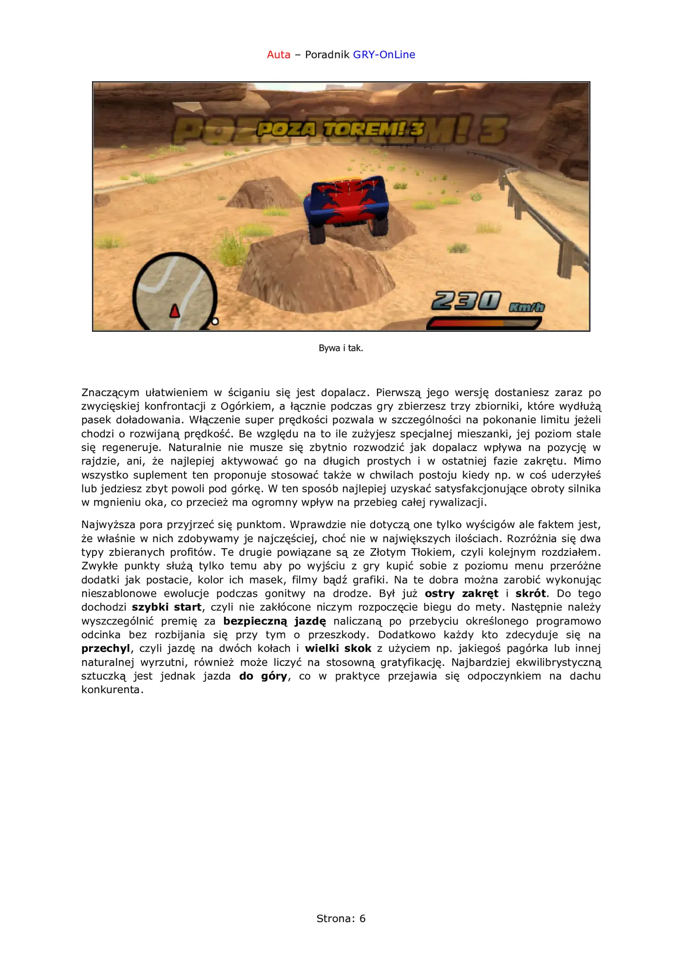 Fragment „Auta - poradnik do gry” — strona 7 z 8