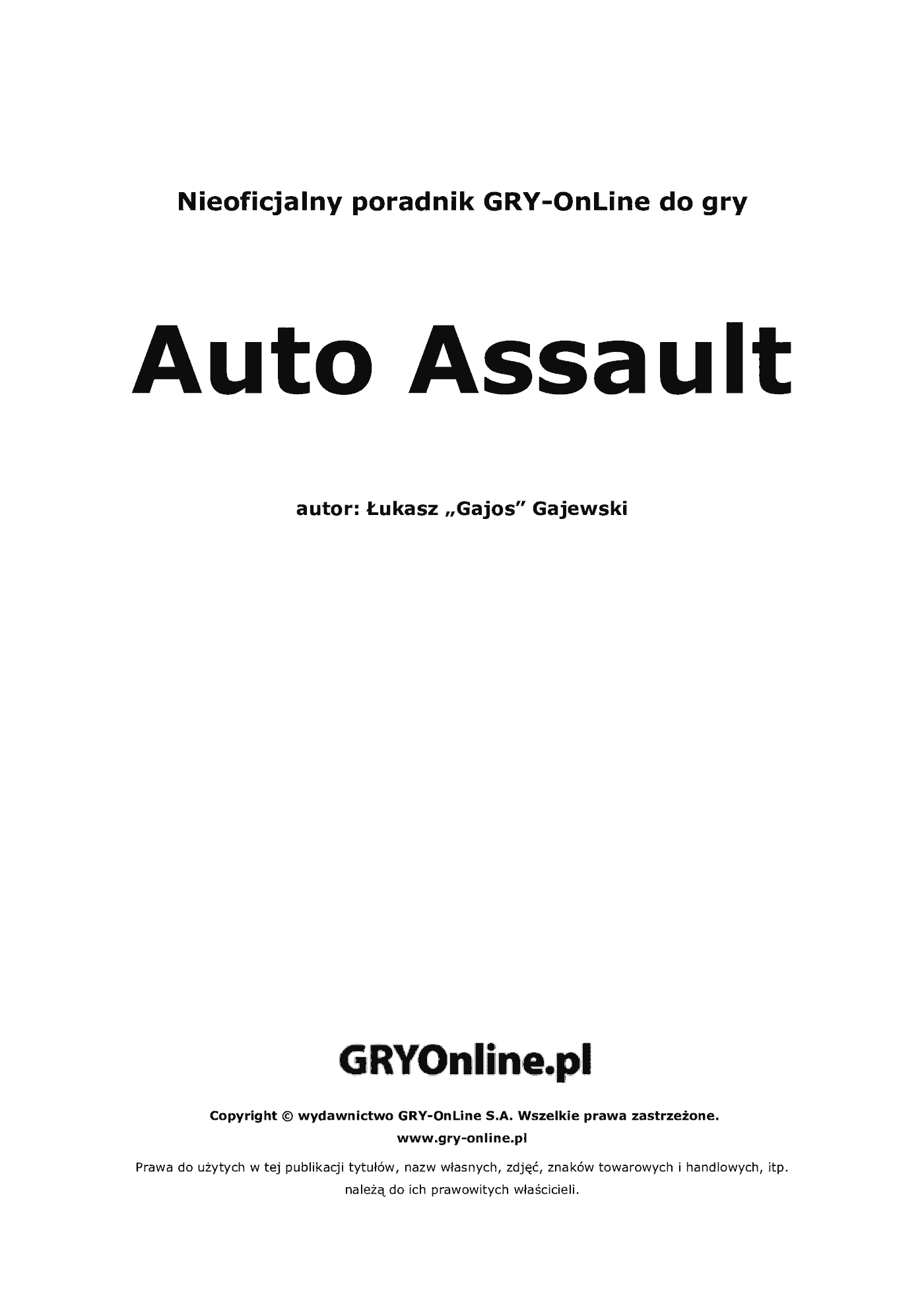 Fragment „Auto Assault - poradnik do gry” — strona 2 z 8