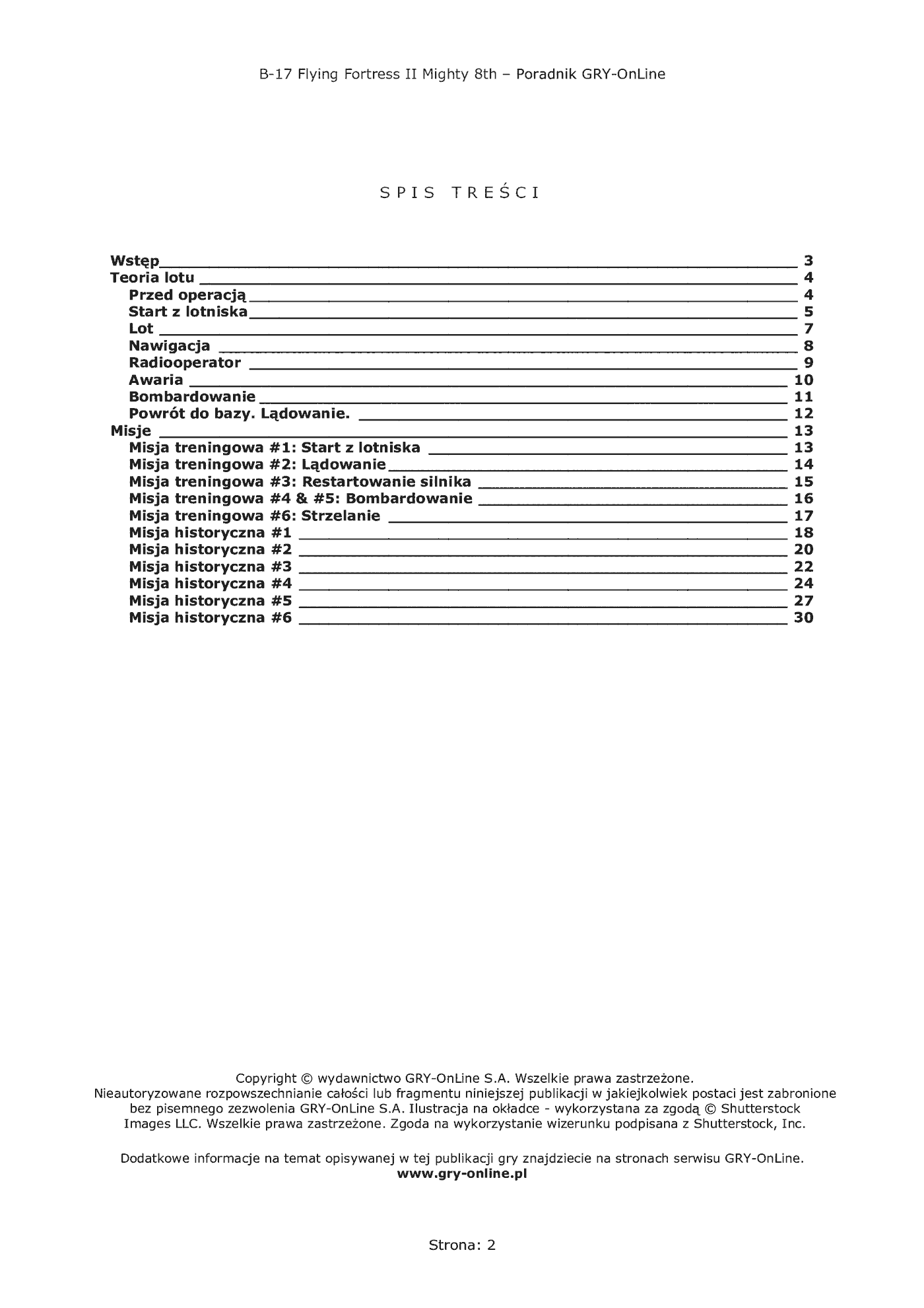 Fragment „B-17 Flying Fortress II: The Mighty 8th - poradnik do gry” — strona 3 z 8