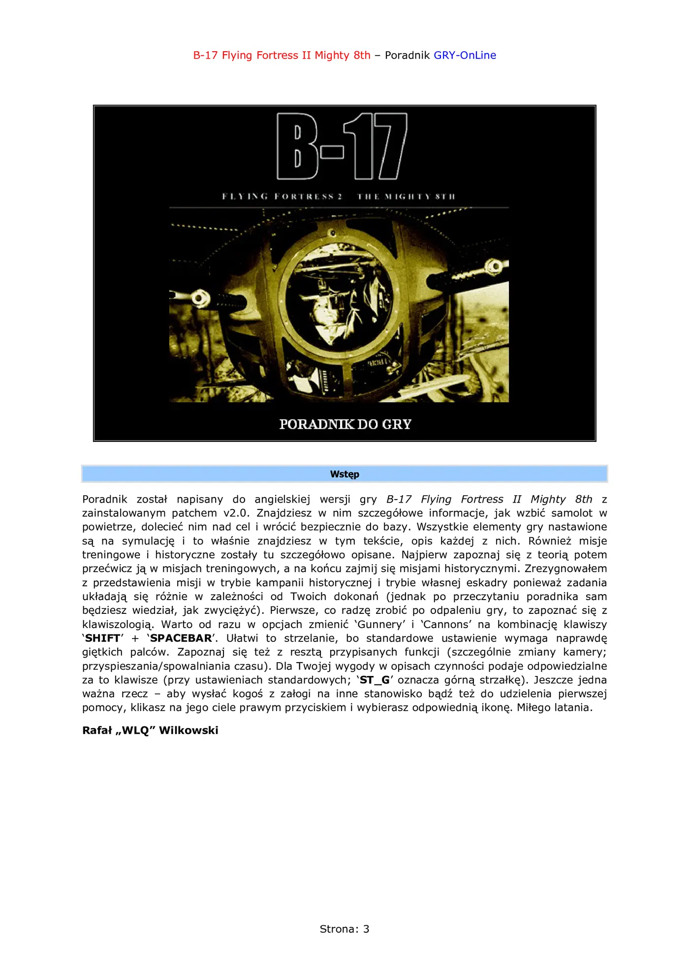 Fragment „B-17 Flying Fortress II: The Mighty 8th - poradnik do gry” — strona 4 z 8