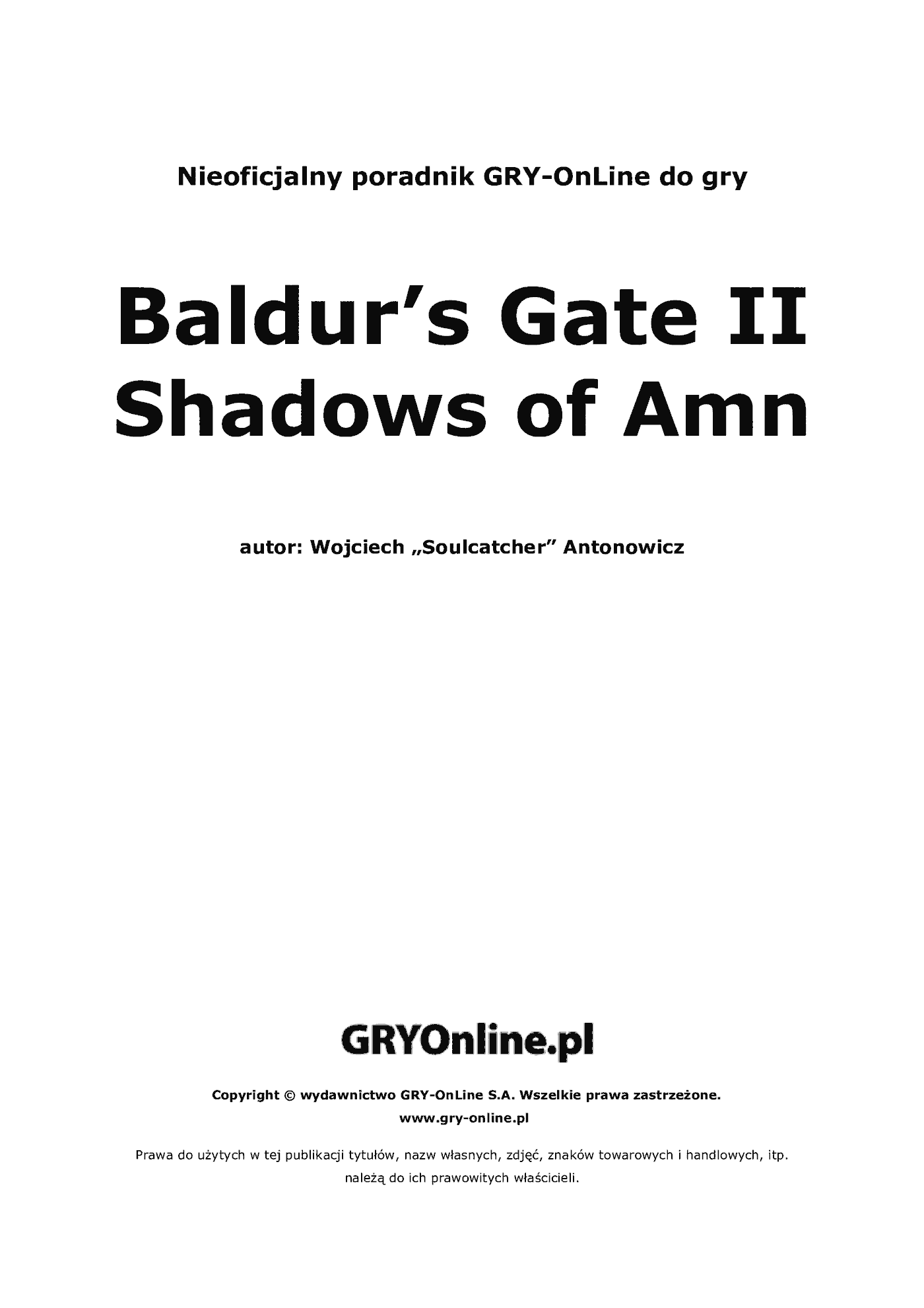 Fragment „Baldur's Gate II: Cienie Amn - opis lokacji - poradnik do gry” — strona 2 z 8