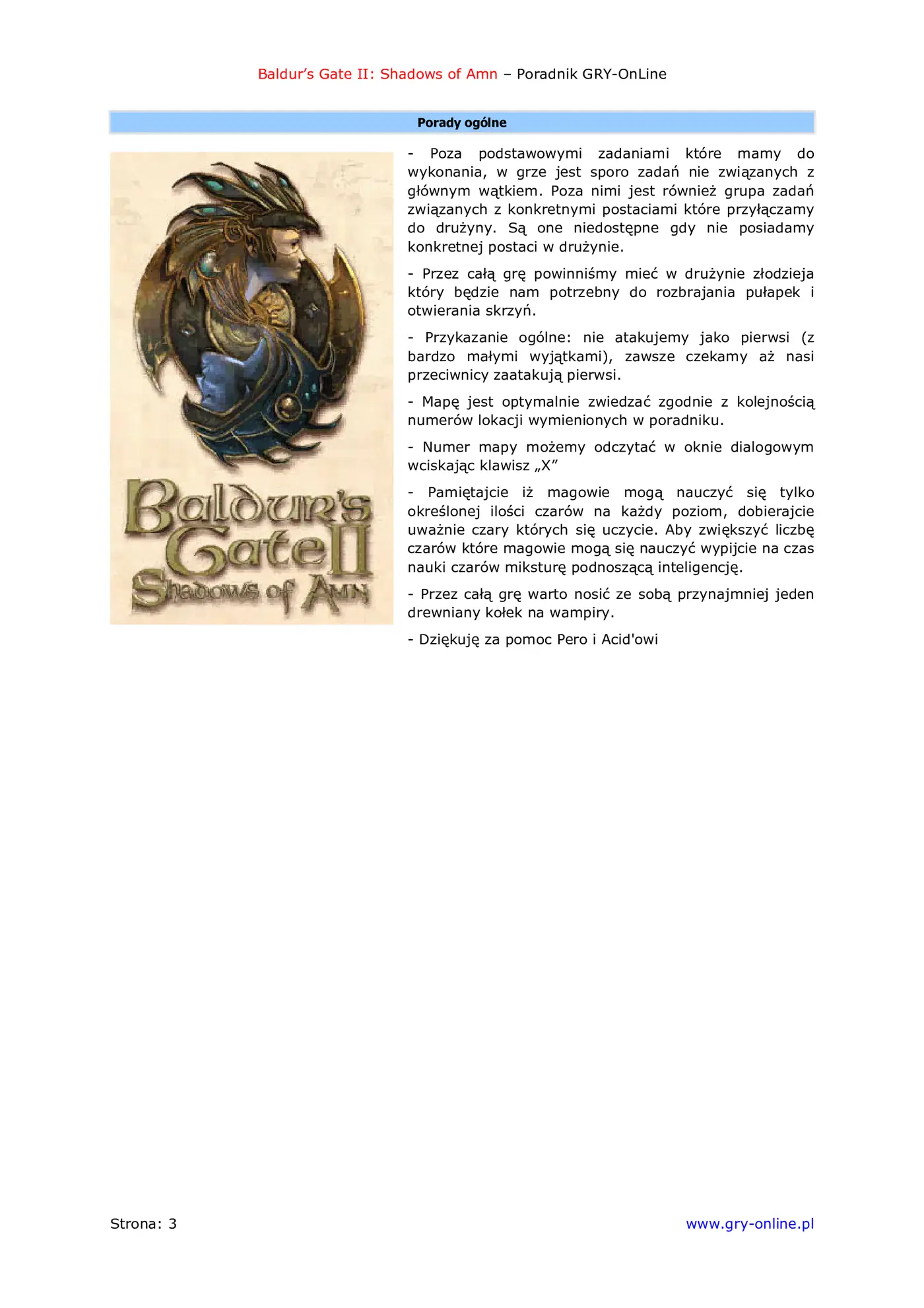 Fragment „Baldur's Gate II: Cienie Amn - opis lokacji - poradnik do gry” — strona 4 z 8