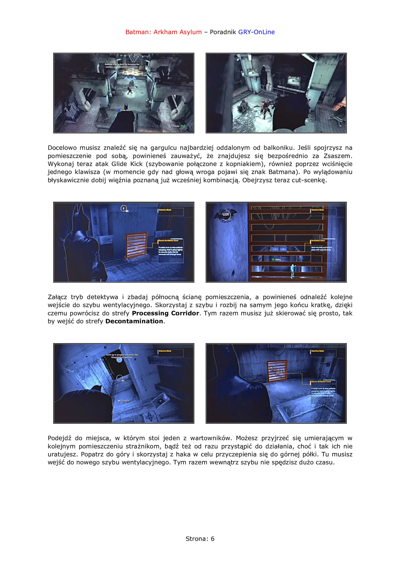 Fragment „Batman: Arkham Asylum - poradnik do gry” — strona 7 z 8