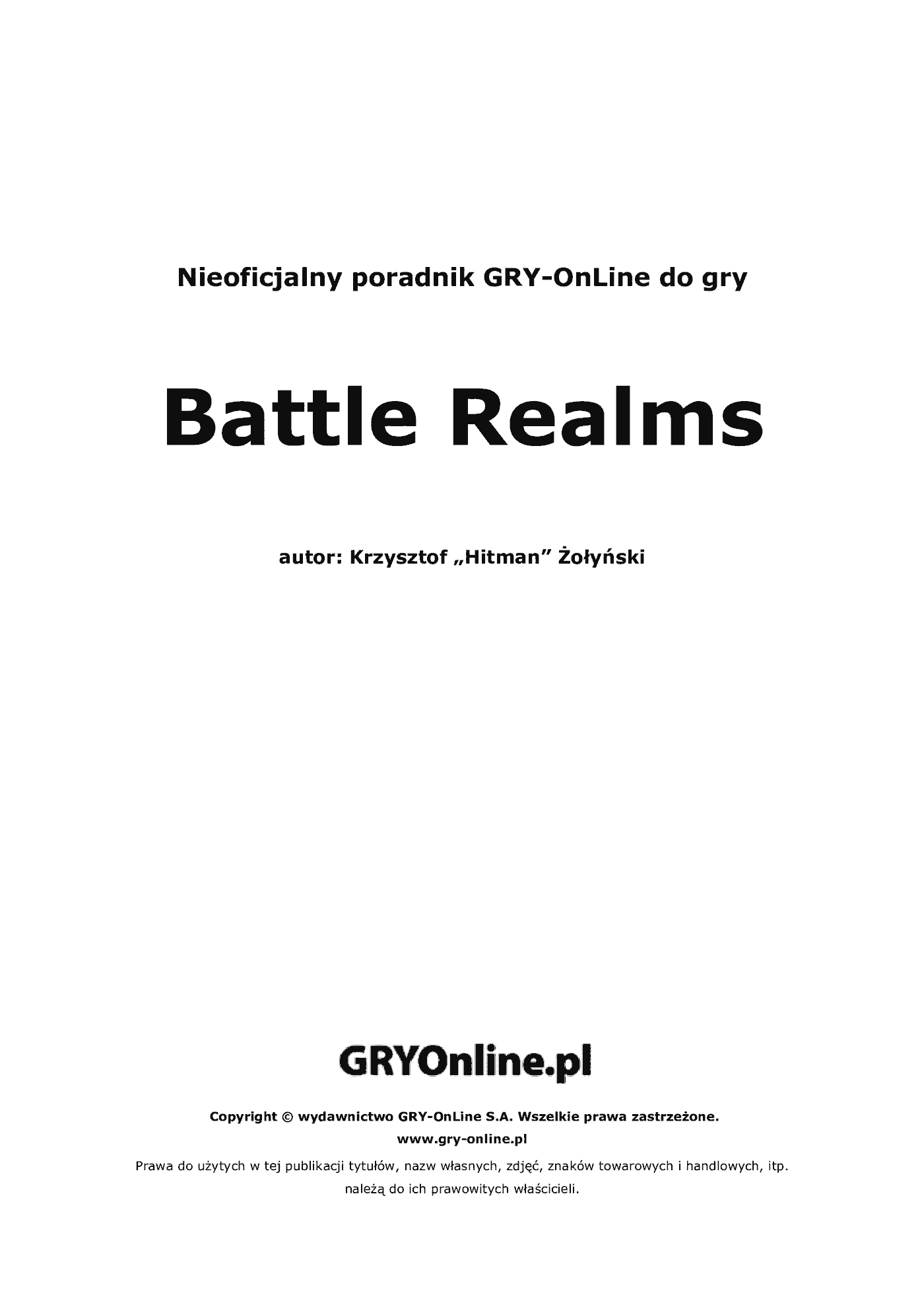 Fragment „Battle Realms - poradnik do gry” — strona 2 z 8