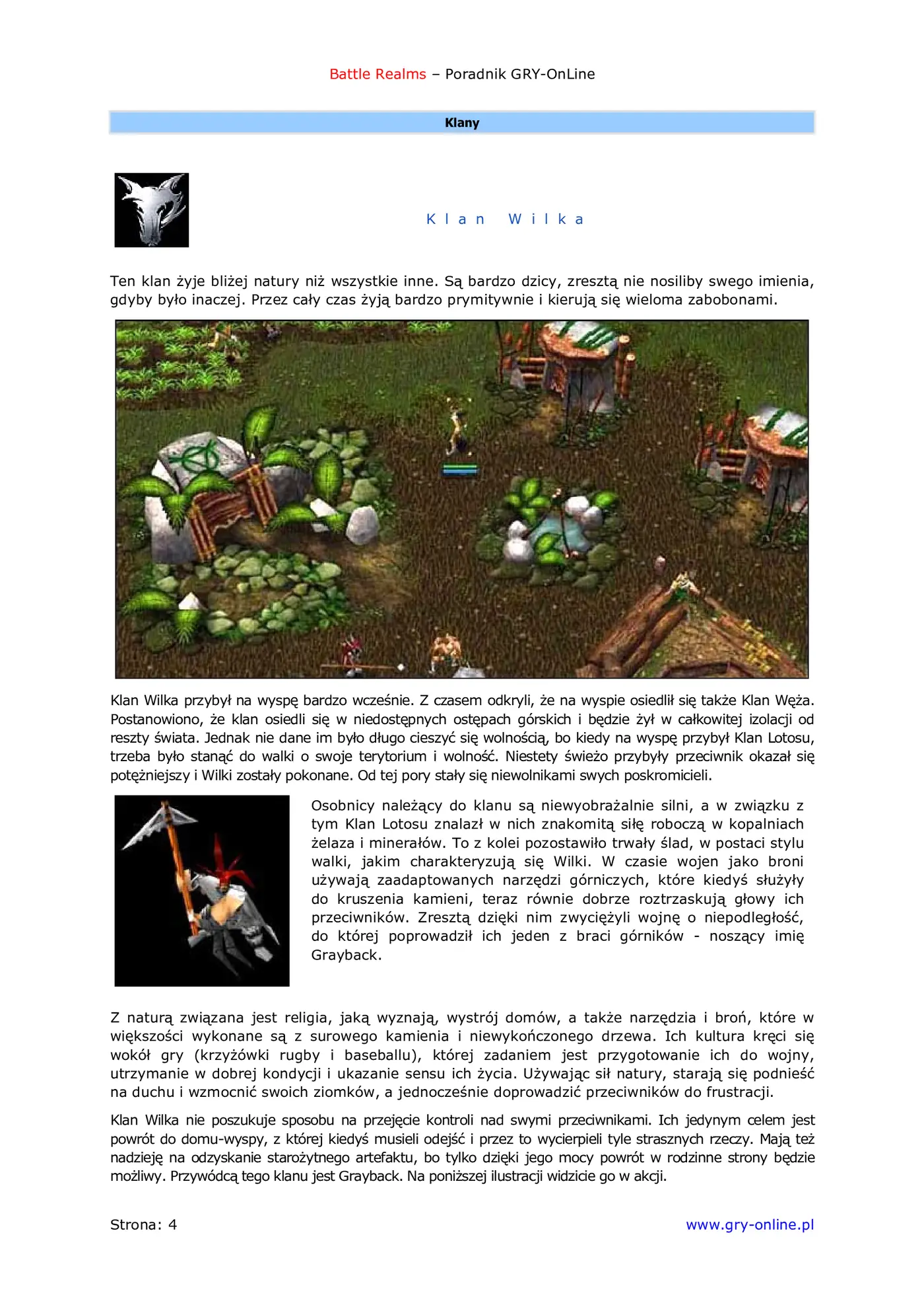 Fragment „Battle Realms - poradnik do gry” — strona 5 z 8