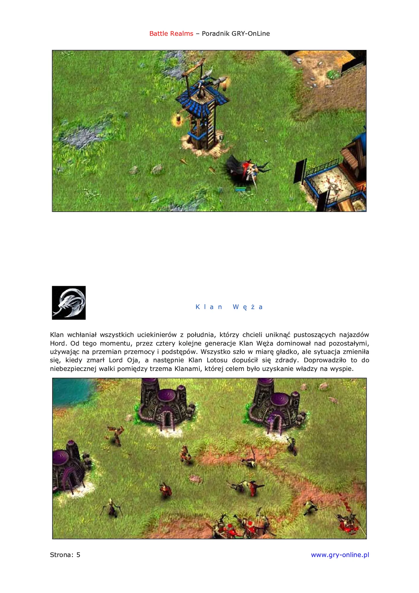 Fragment „Battle Realms - poradnik do gry” — strona 6 z 8