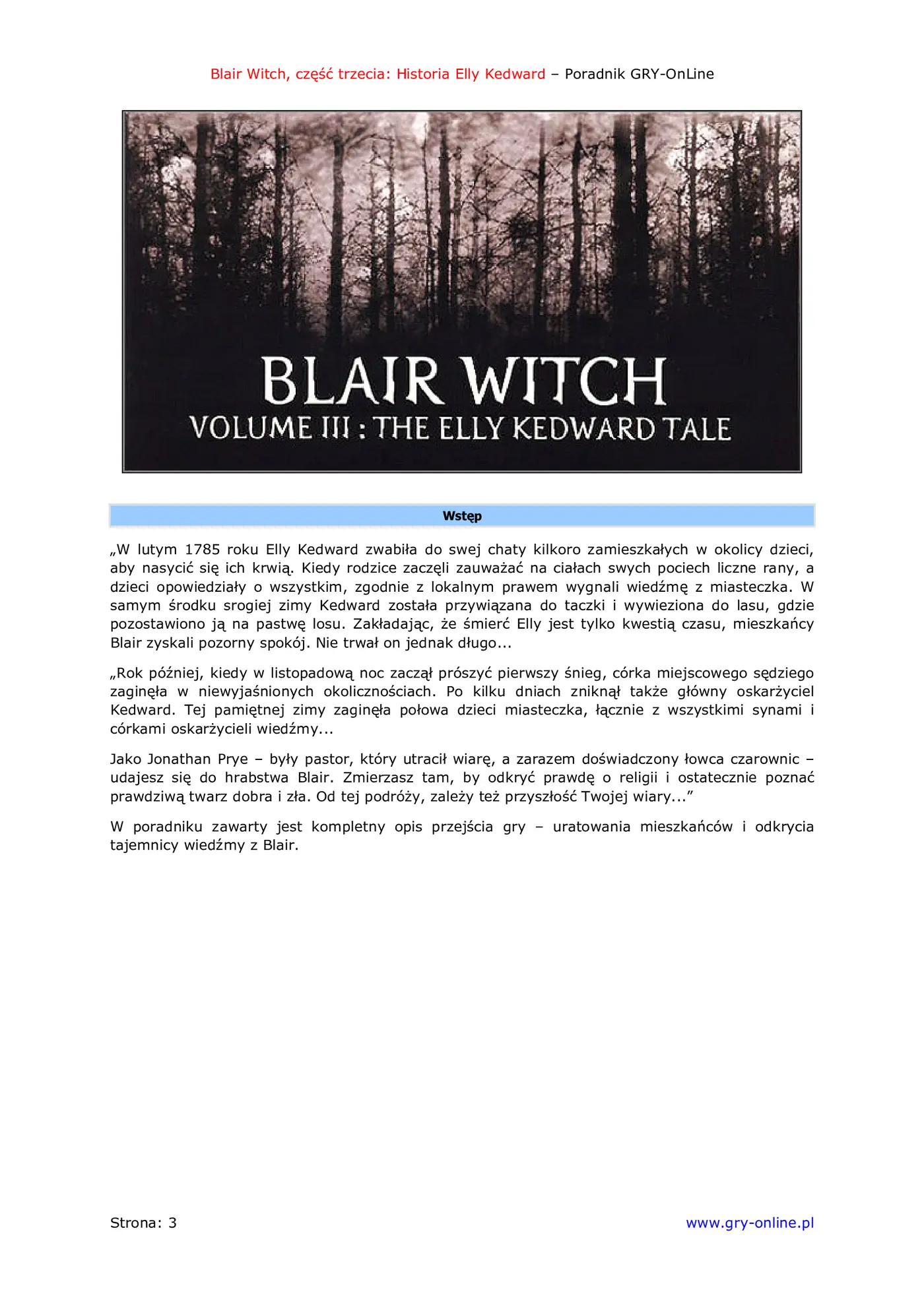Fragment „Blair Witch, część trzecia: Historia Elly Kedward - poradnik do gry” — strona 4 z 8
