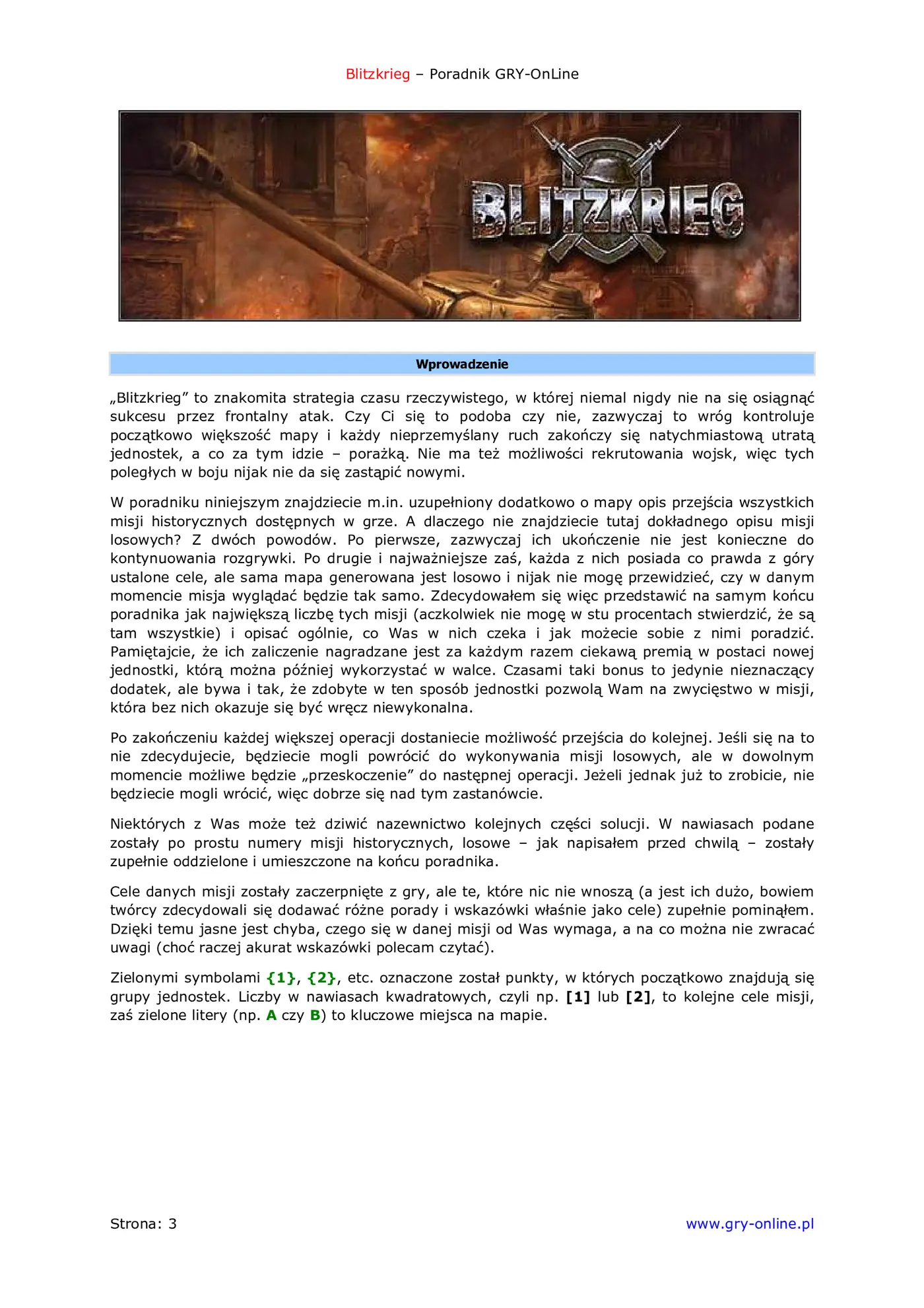 Fragment „Blitzkrieg - poradnik do gry” — strona 4 z 8