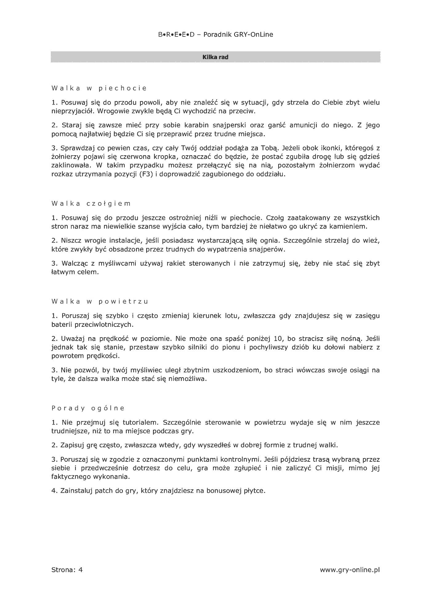 Fragment „Breed - poradnik do gry” — strona 5 z 8