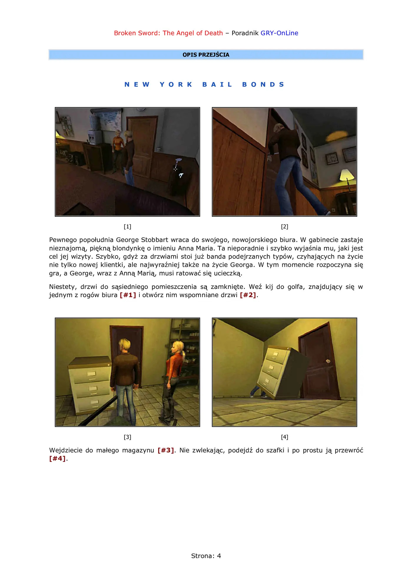 Fragment „Broken Sword: Anioł Śmierci - poradnik do gry” — strona 5 z 8