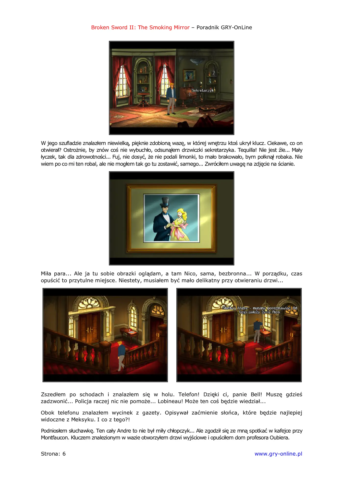 Fragment „Broken Sword II: The Smoking Mirror - poradnik do gry” — strona 7 z 8