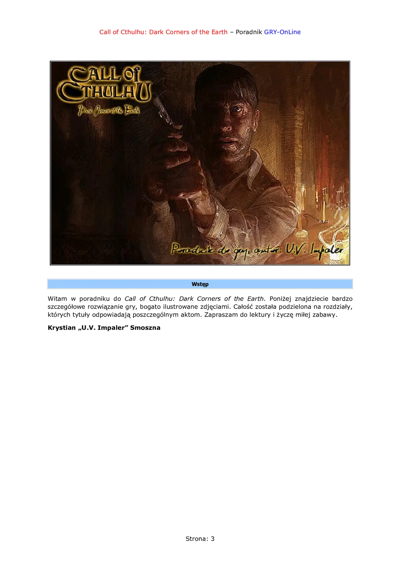 Fragment „Call of Cthulhu: Mroczne Zakątki Świata - poradnik do gry” — strona 4 z 8