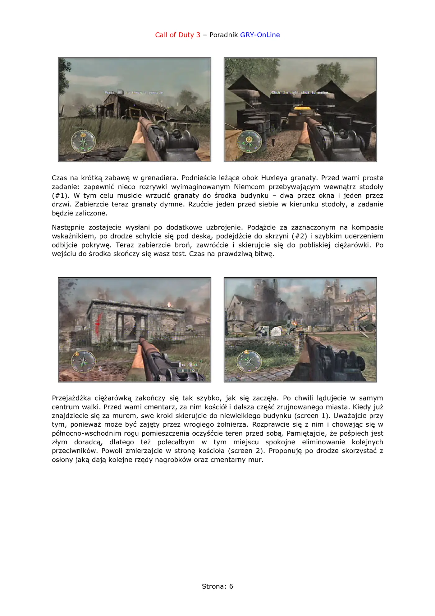 Fragment „Call of Duty 3 - poradnik do gry” — strona 7 z 8