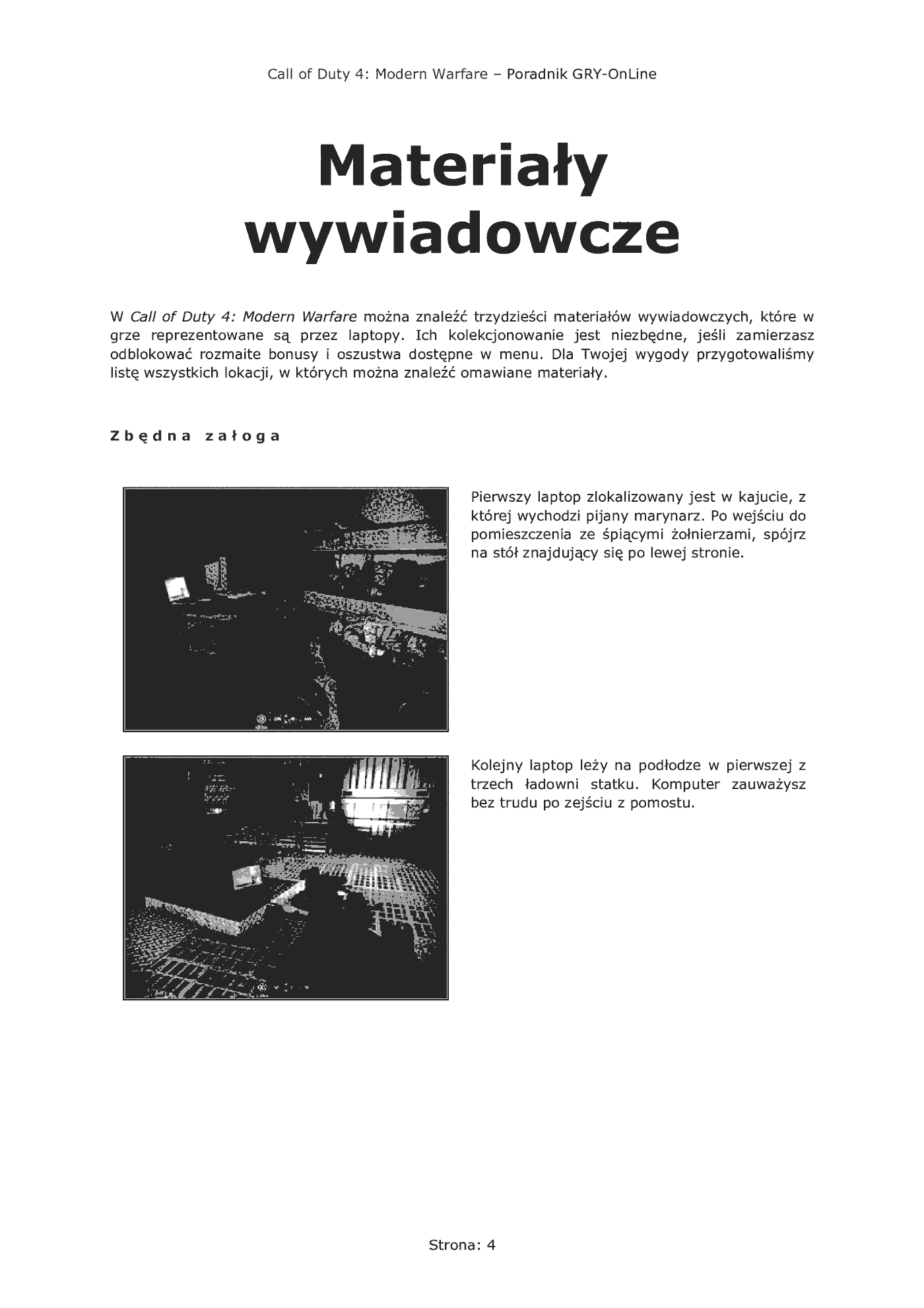 Fragment „Call of Duty 4: Modern Warfare - poradnik do gry” — strona 5 z 8