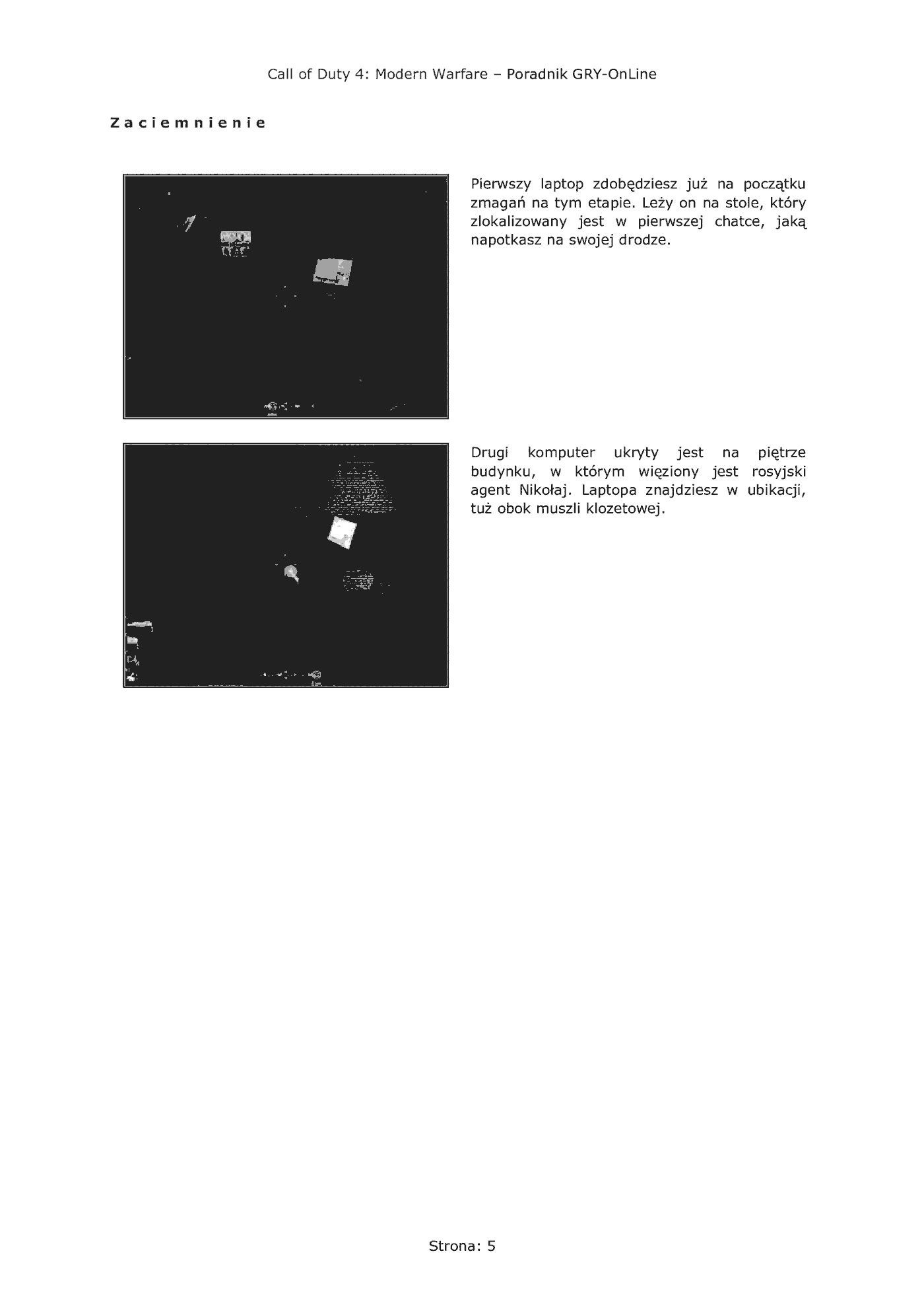 Fragment „Call of Duty 4: Modern Warfare - poradnik do gry” — strona 6 z 8