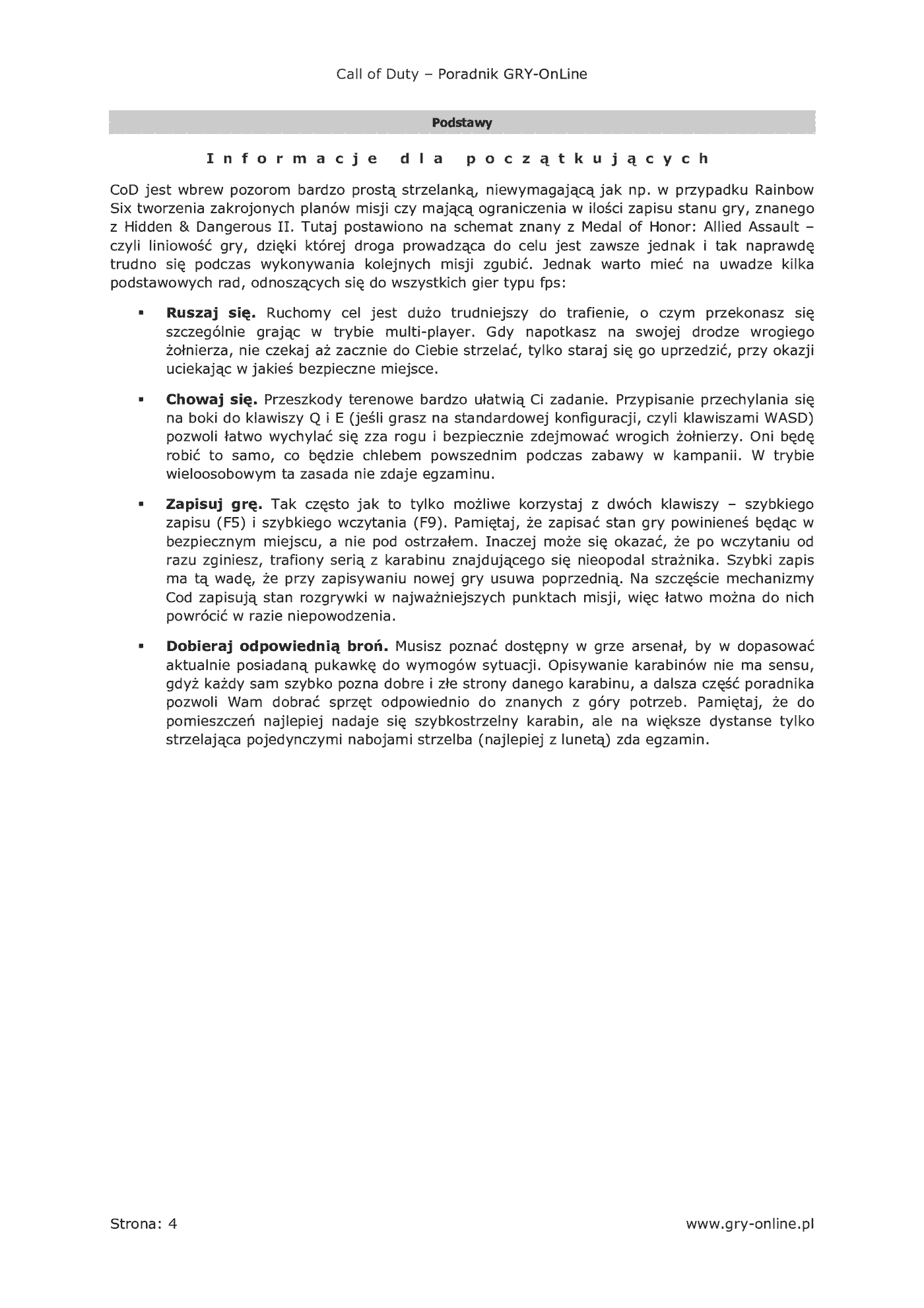 Fragment „Call of Duty - poradnik do gry” — strona 5 z 8