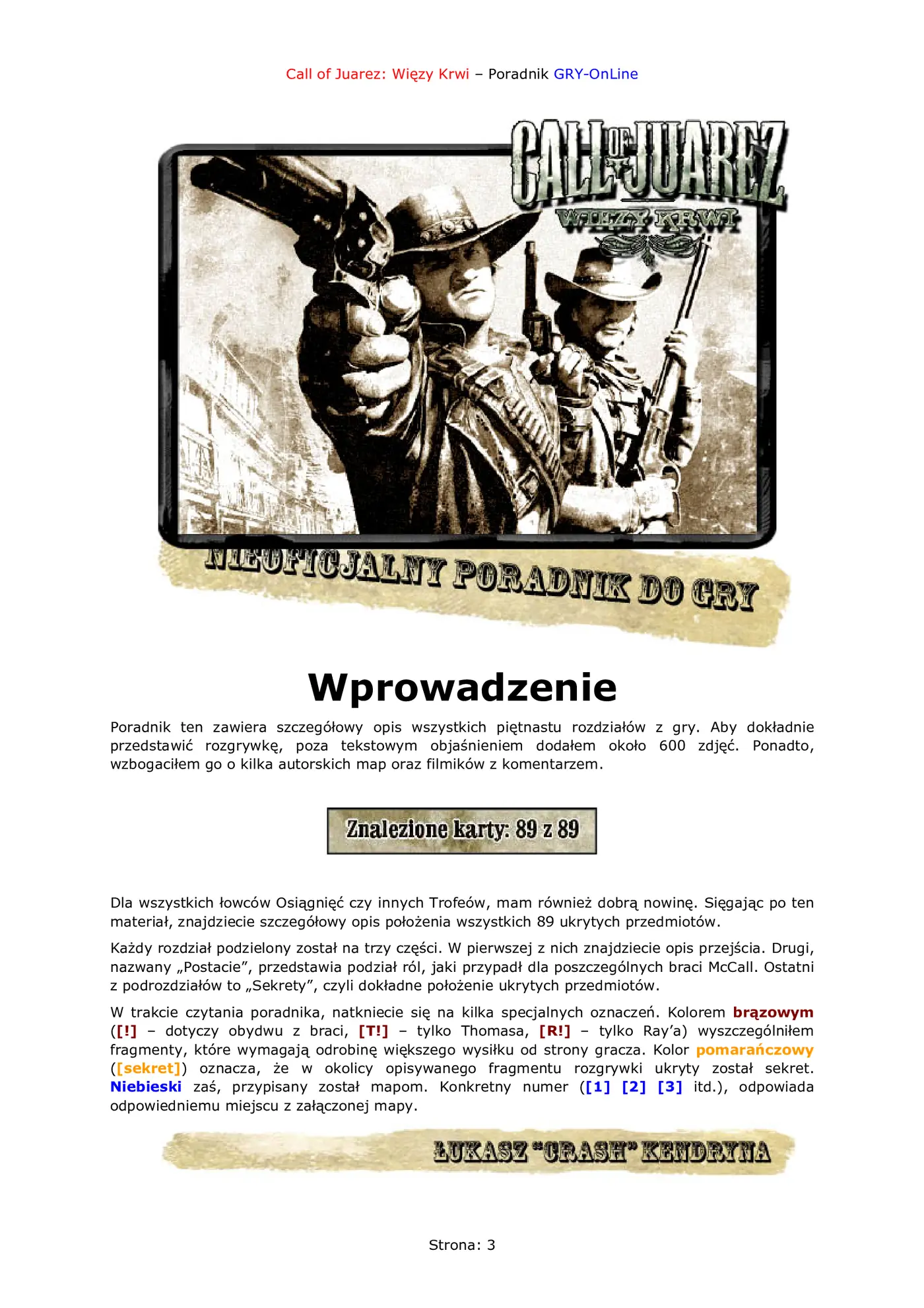 Fragment „Call of Juarez: Więzy Krwi - poradnik do gry” — strona 4 z 8